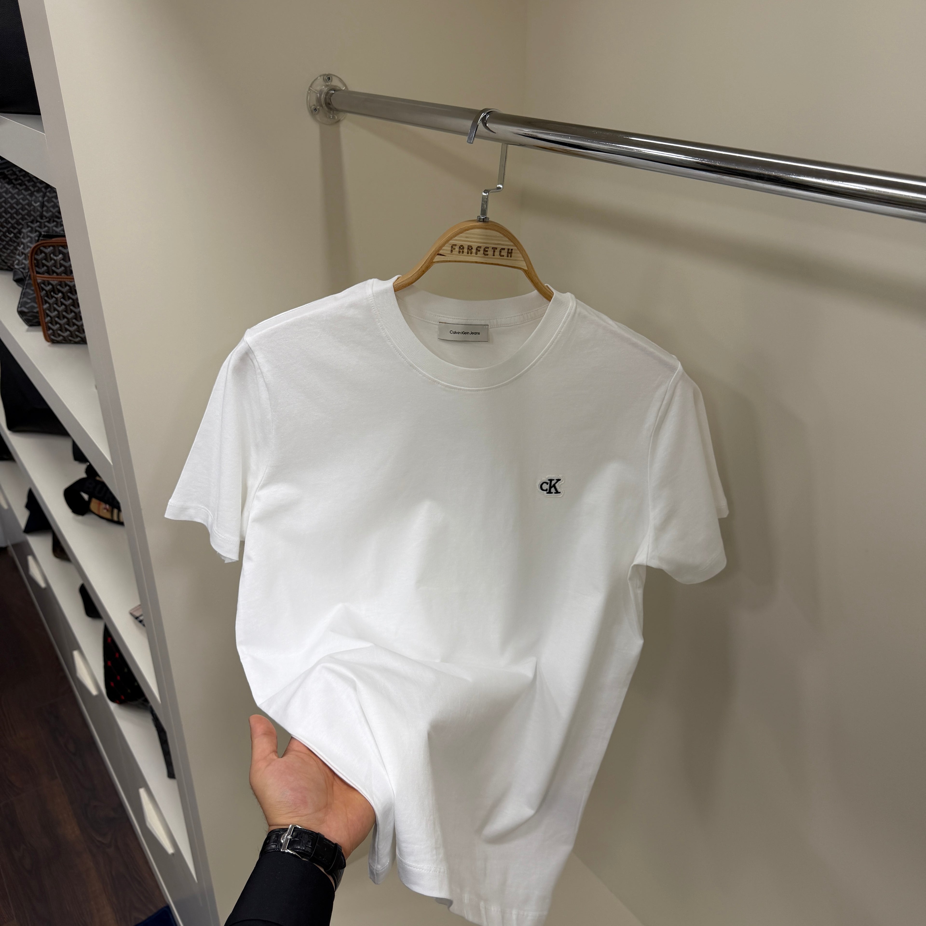 Calvin Klein Küçük Logo Beyaz Tshirt