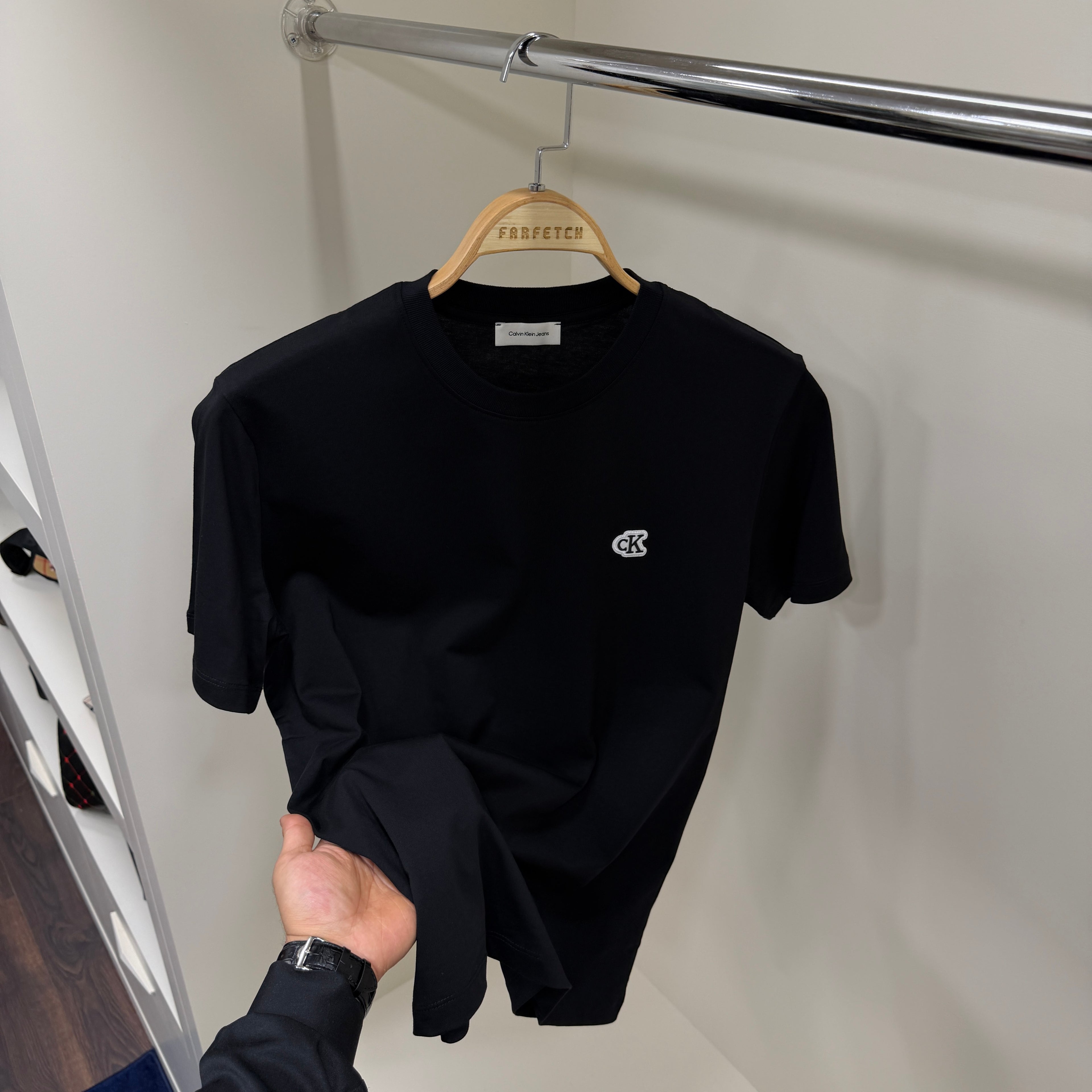Calvin Klein Küçük Logo Siyah Tshirt