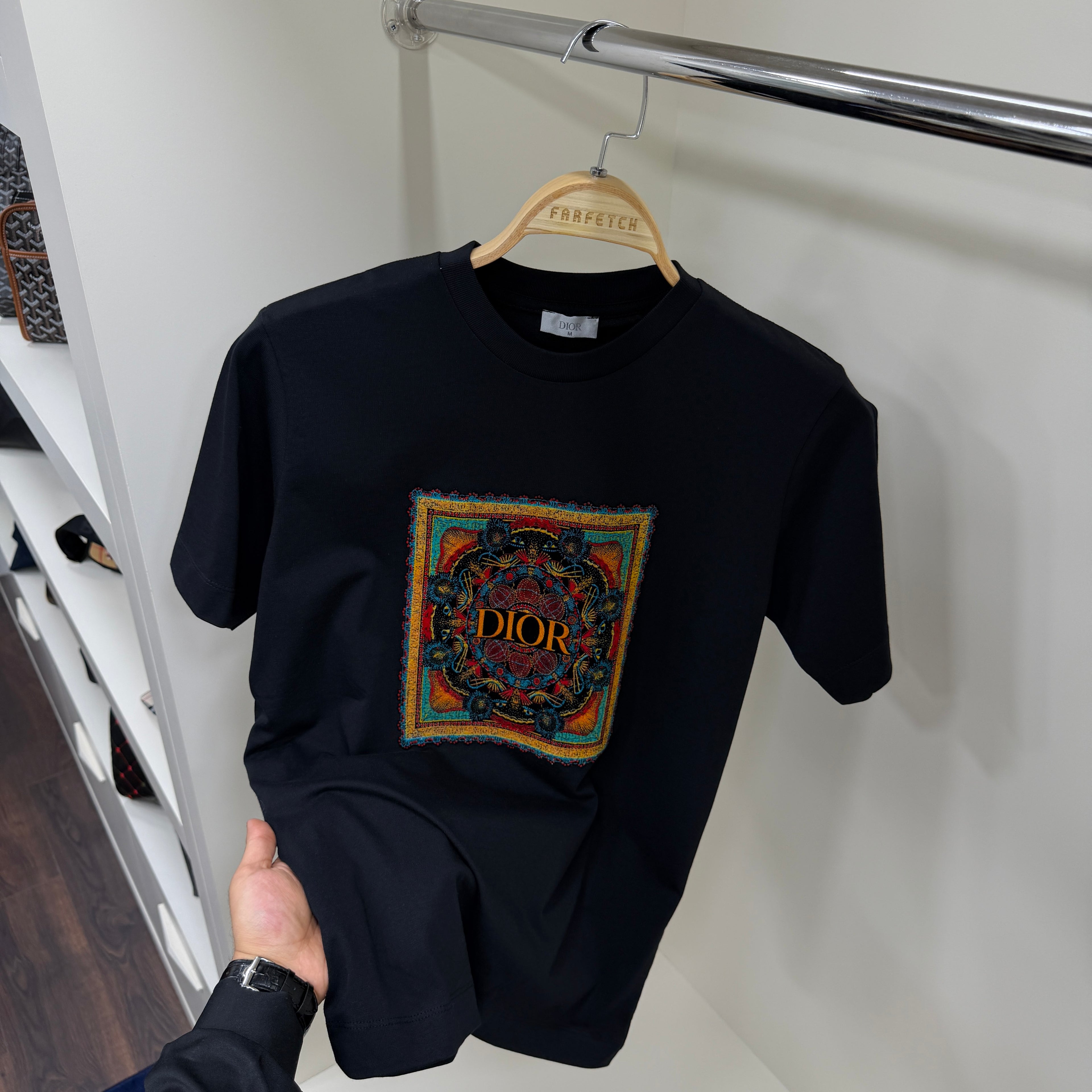 Dior Siyah Flok Tshirt