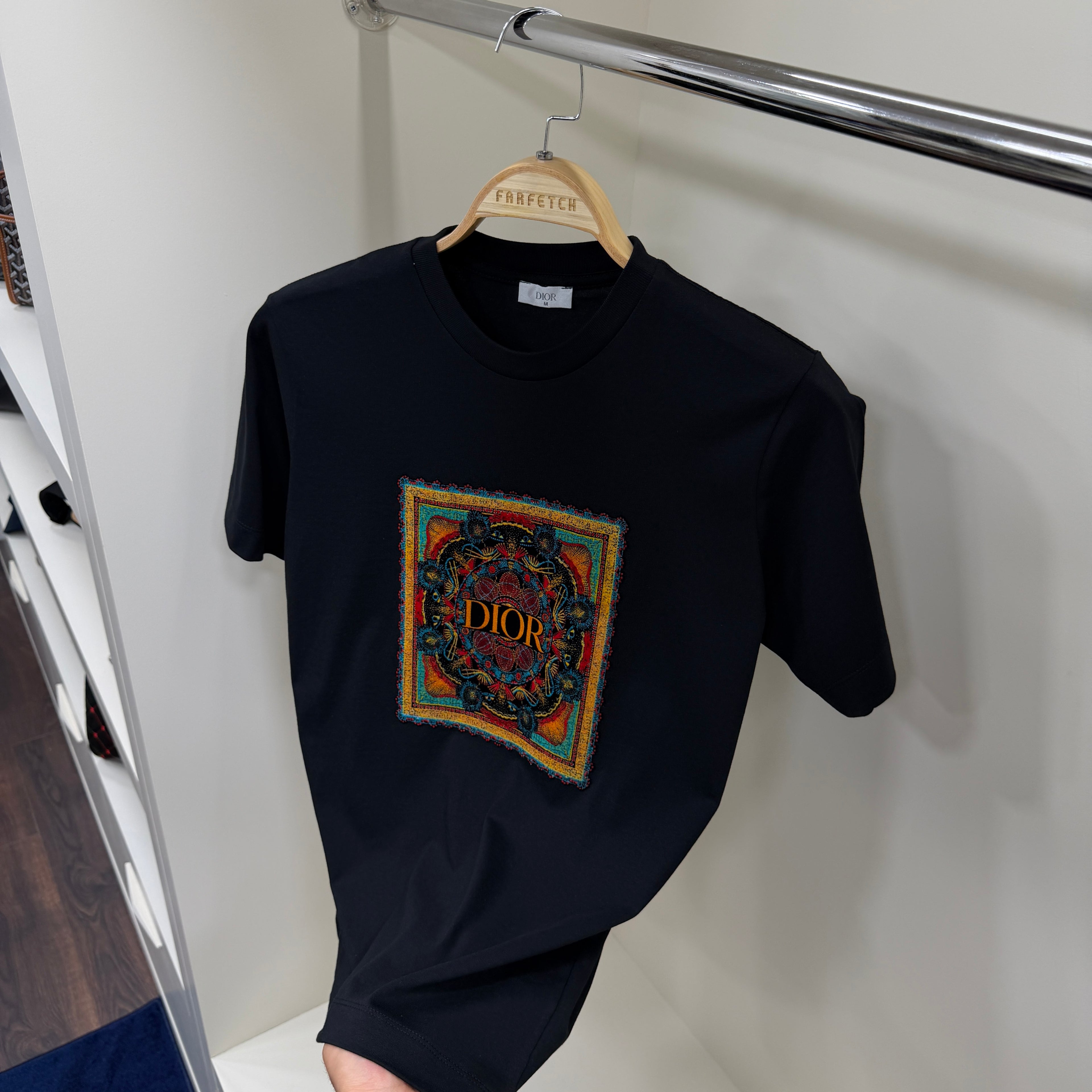 Dior Siyah Flok Tshirt