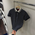 Gucci Full Baskı Polo Yaka Siyah