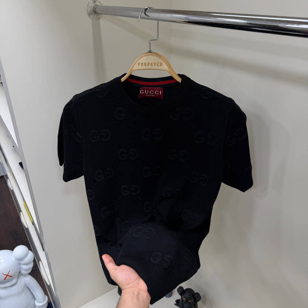 Guccı Siyah  Örme Tshirt