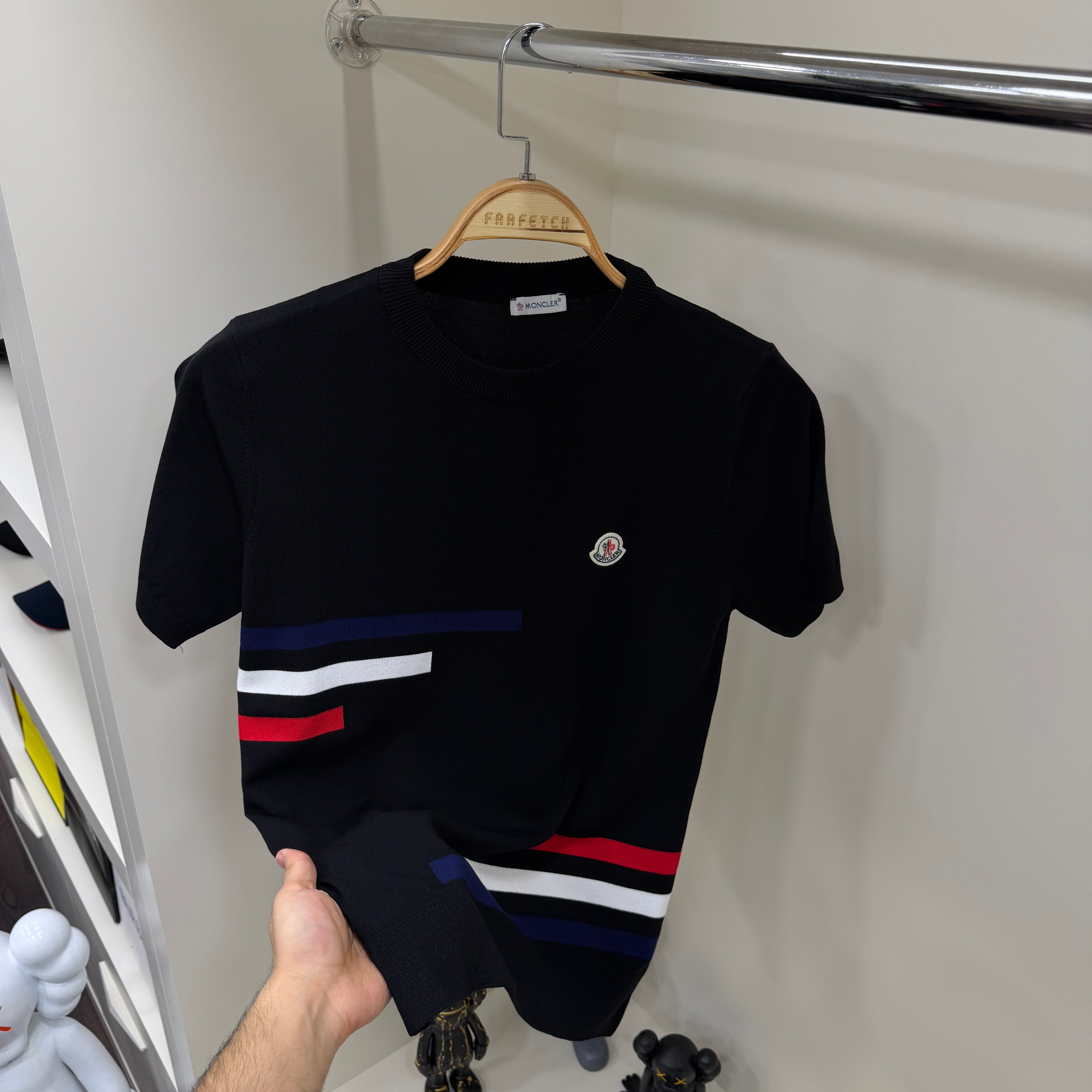 Moncler Siyah Örme Tshirt