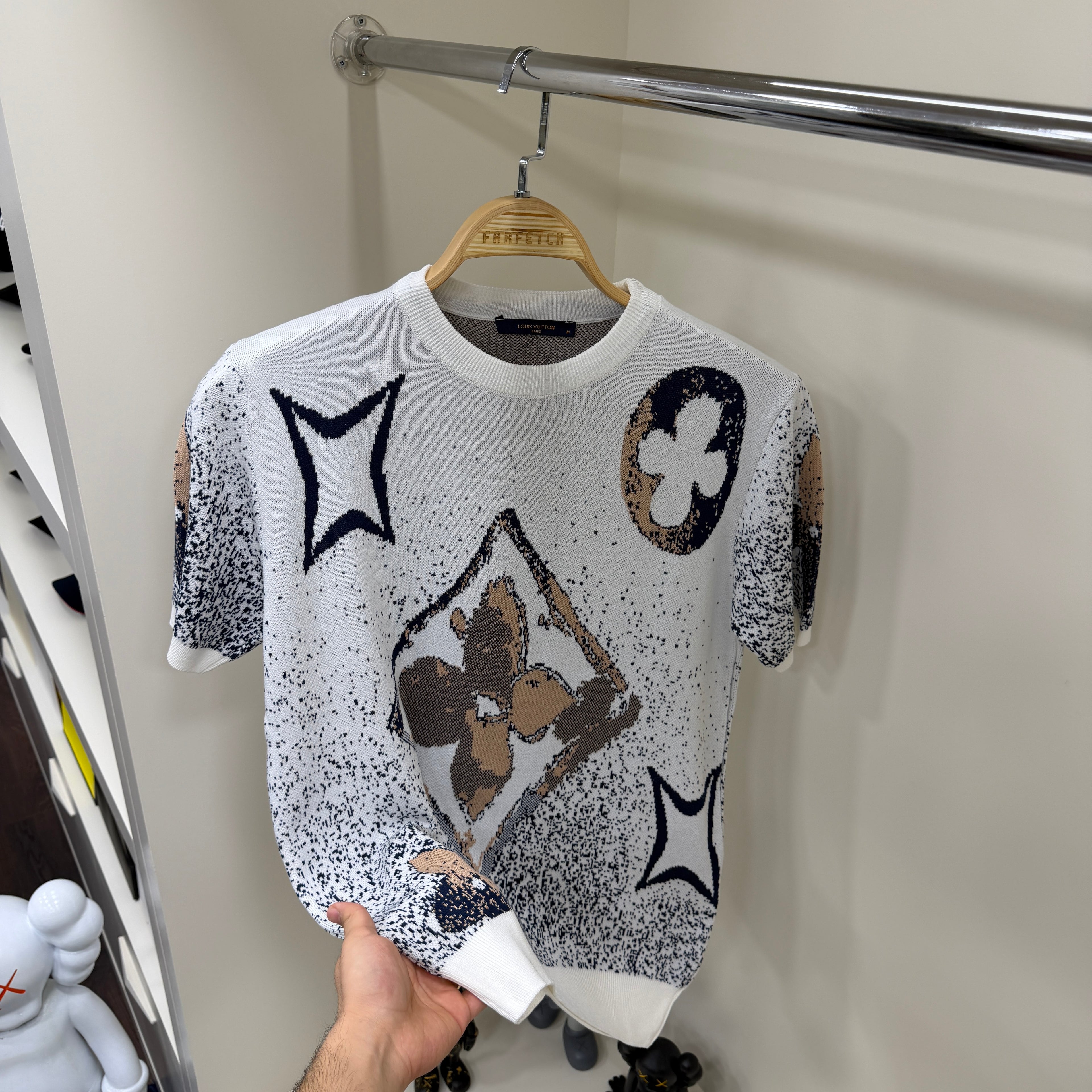 Louis Vuitton Beyaz Örme Tshirt