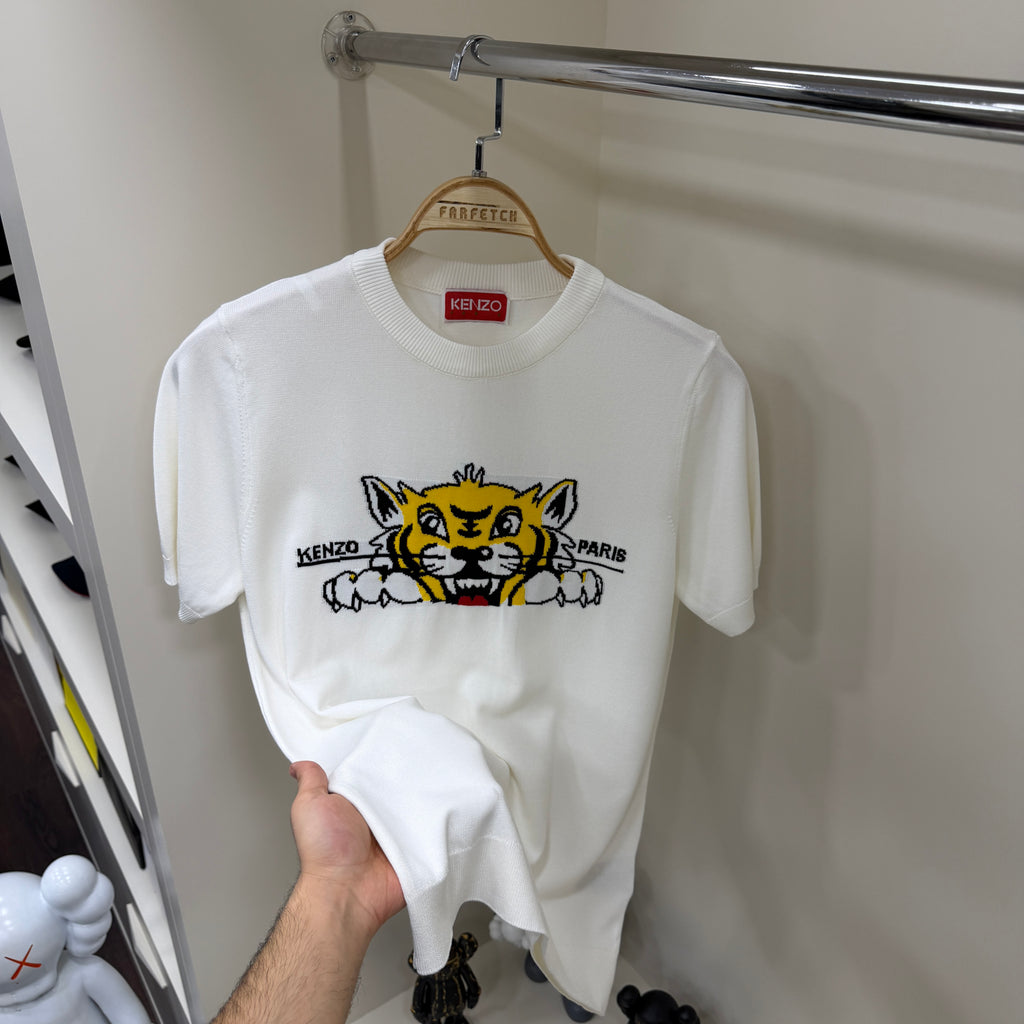 Kenzo Beyaz Örme Tshirt