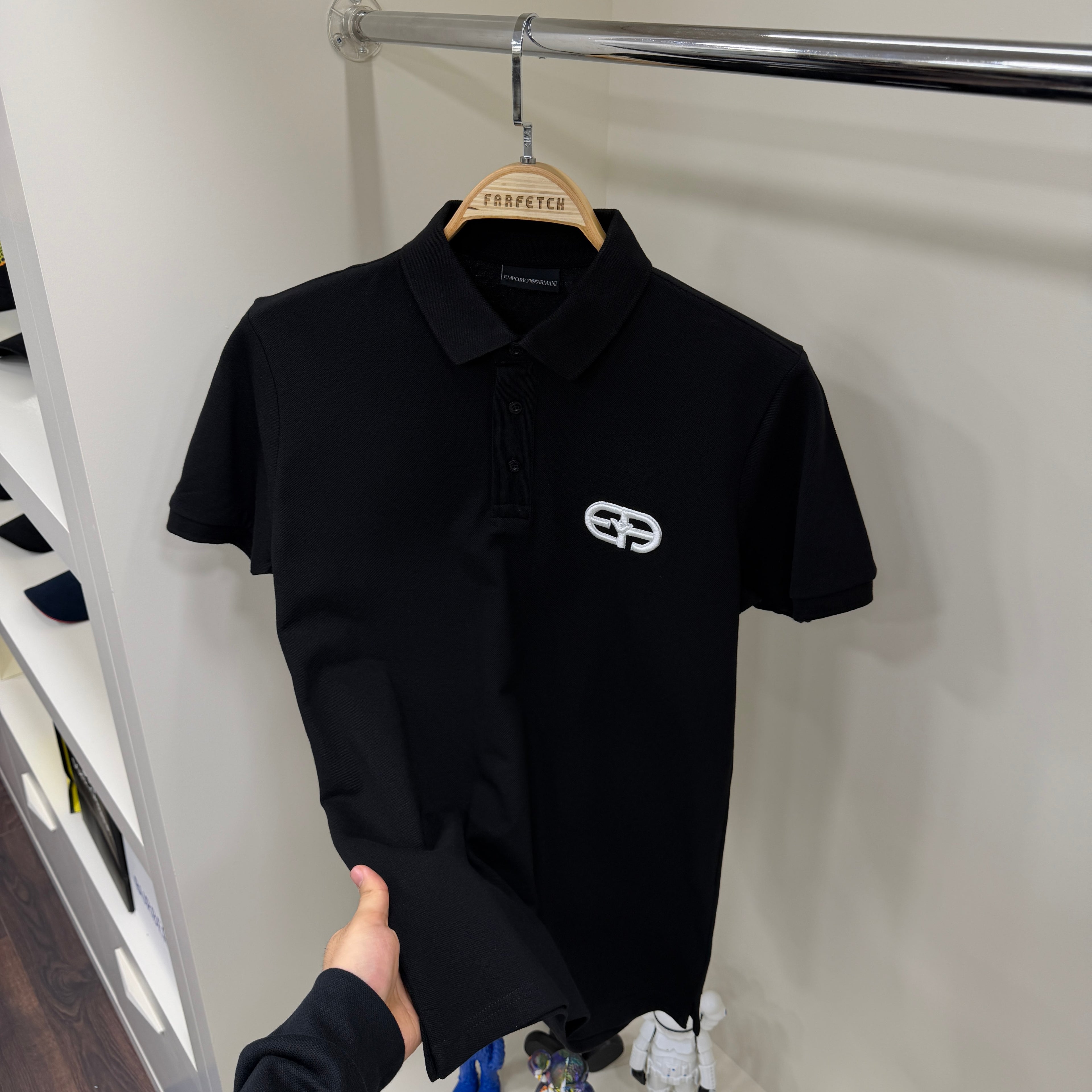 Emporio Armanı  Siyah Polo Yaka Tshirt