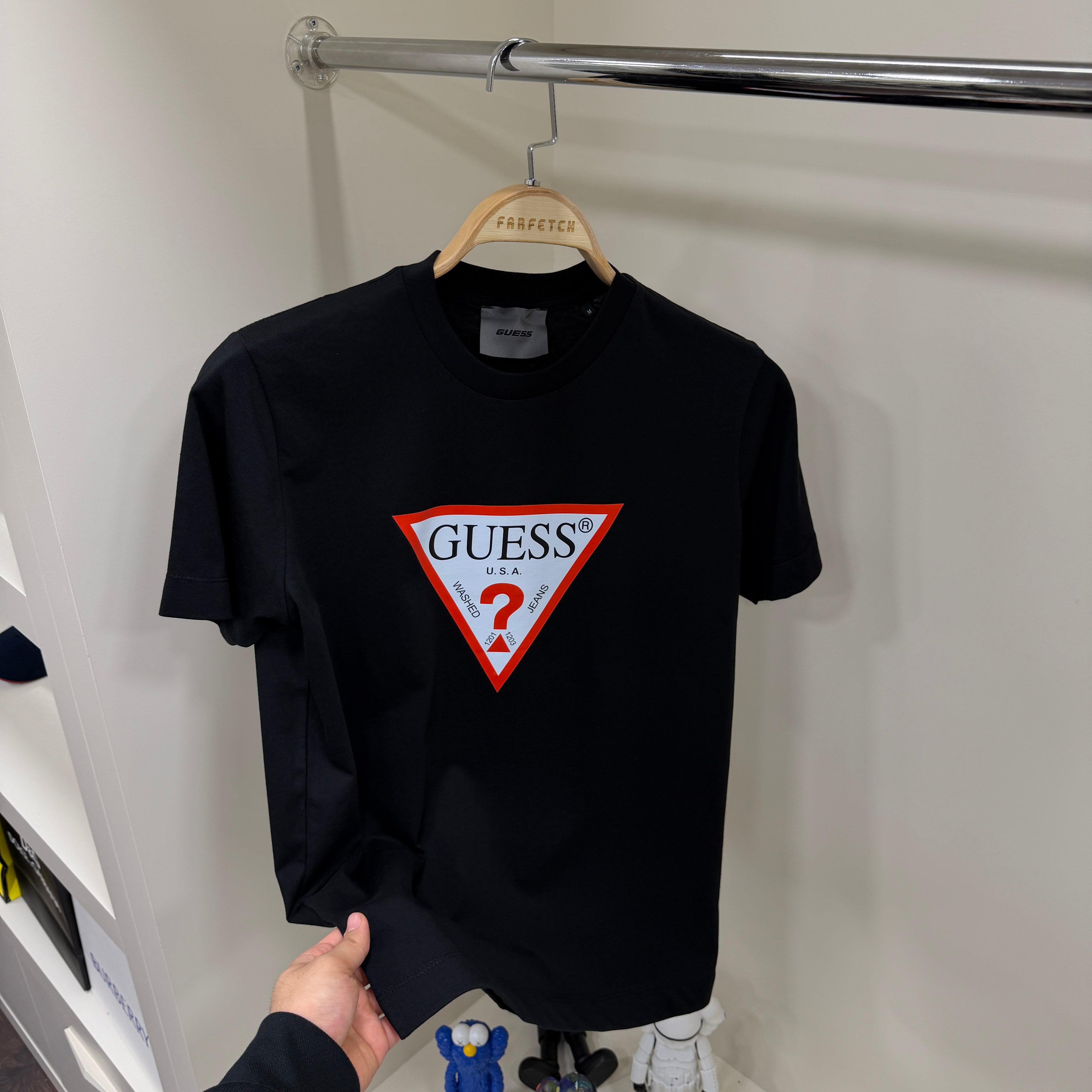 Guess Original Baskı  Siyah T-Shirt
