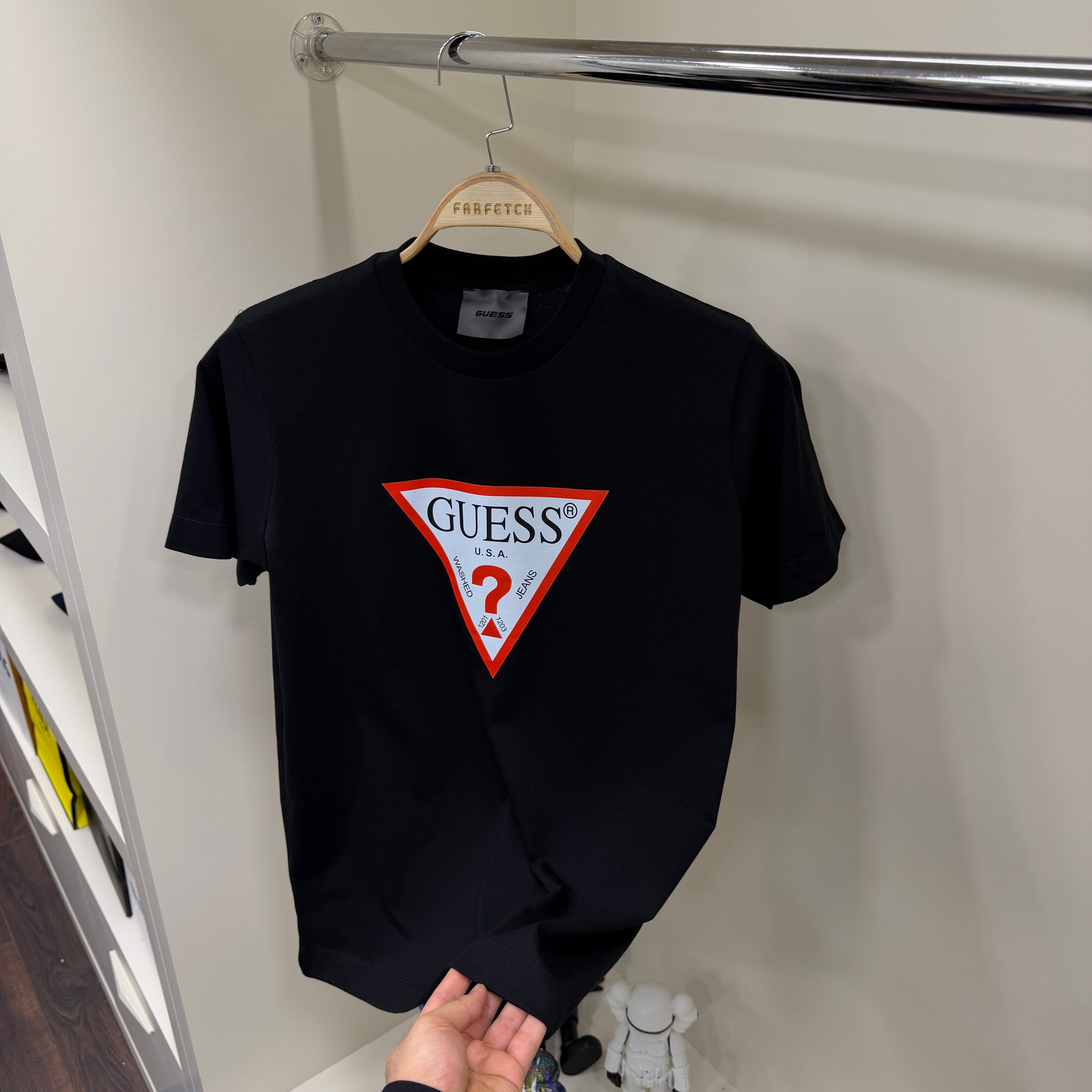 Guess Original Baskı  Siyah T-Shirt