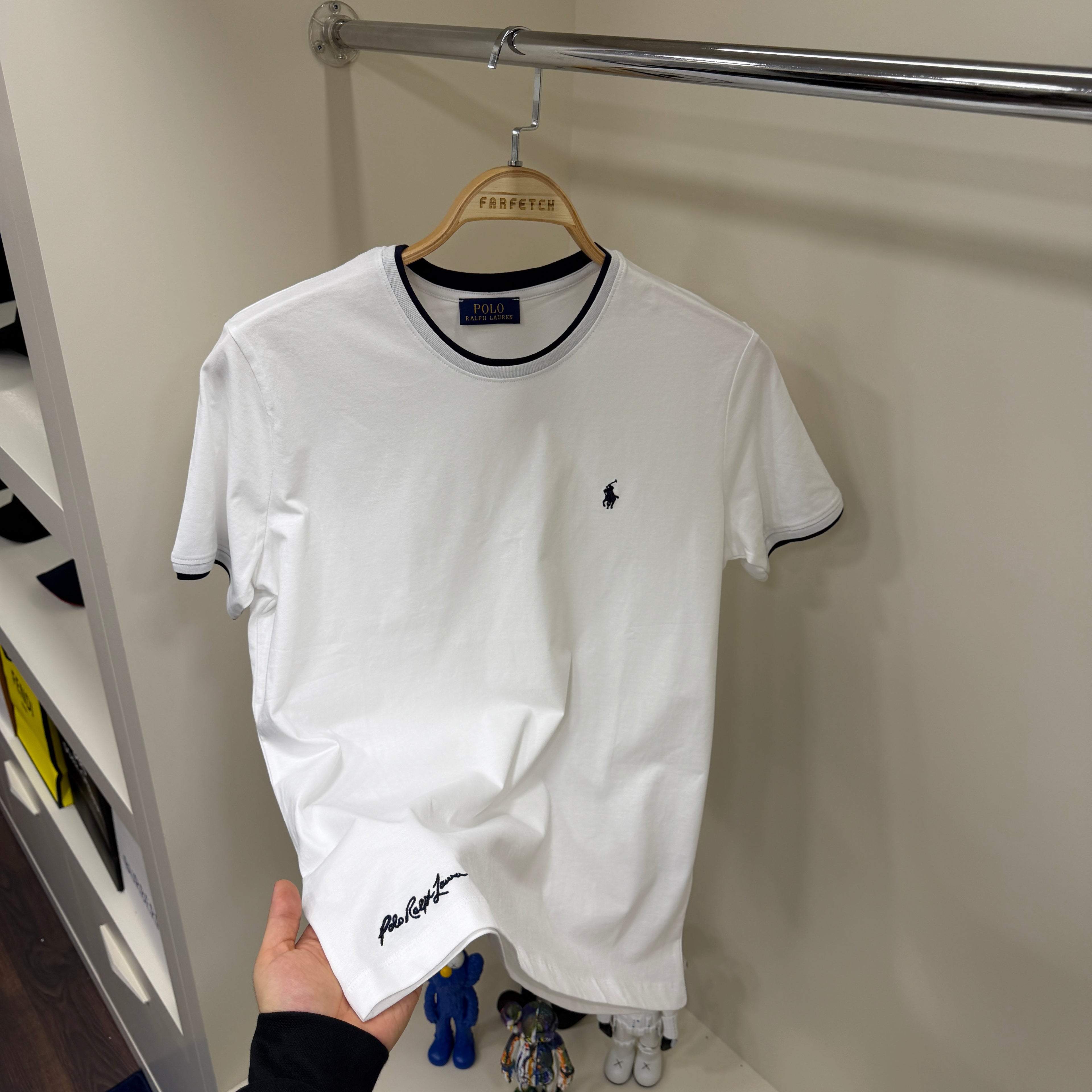 Polo Ralph Lauren Yaka Detay Beyaz T-Shirt