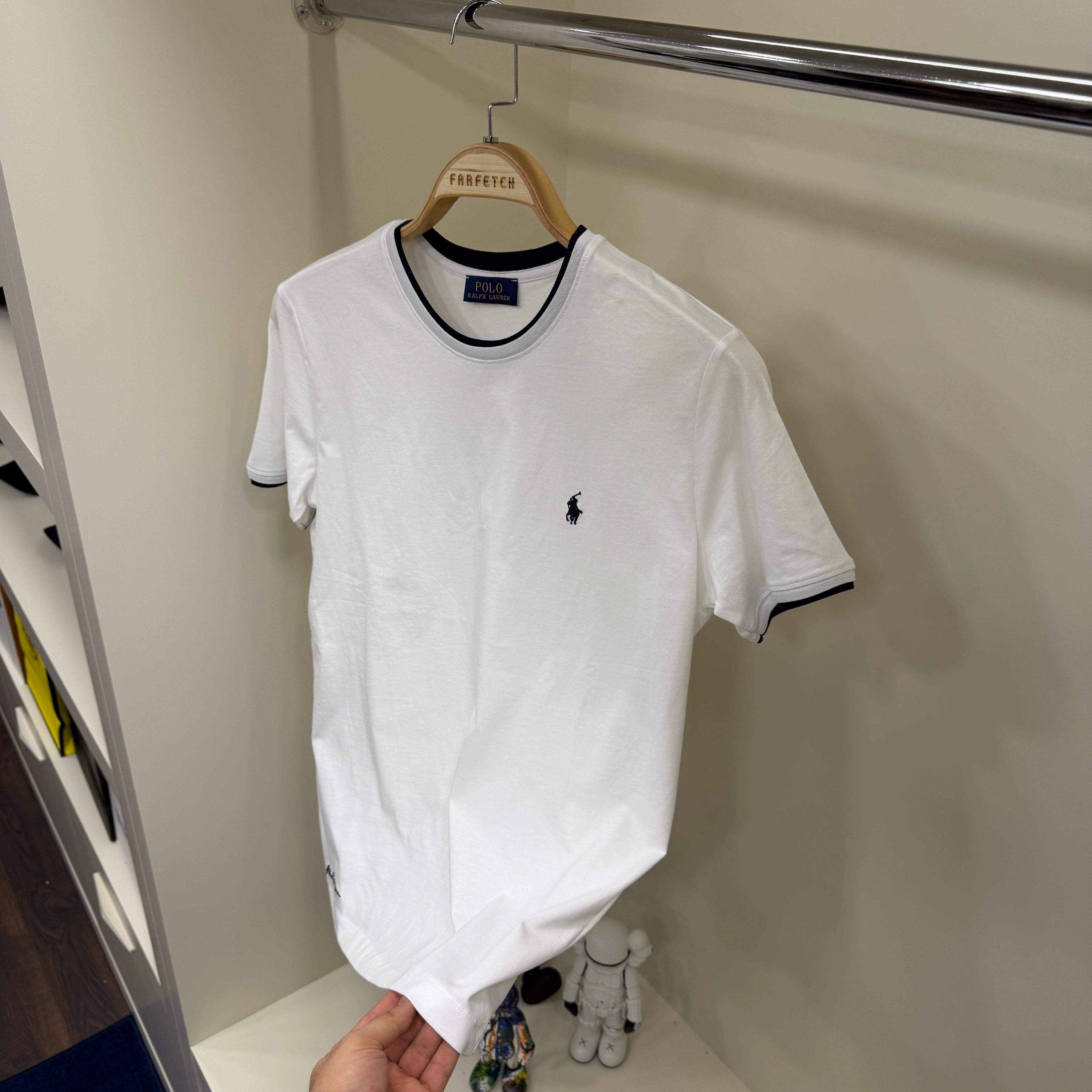 Polo Ralph Lauren Yaka Detay Beyaz T-Shirt
