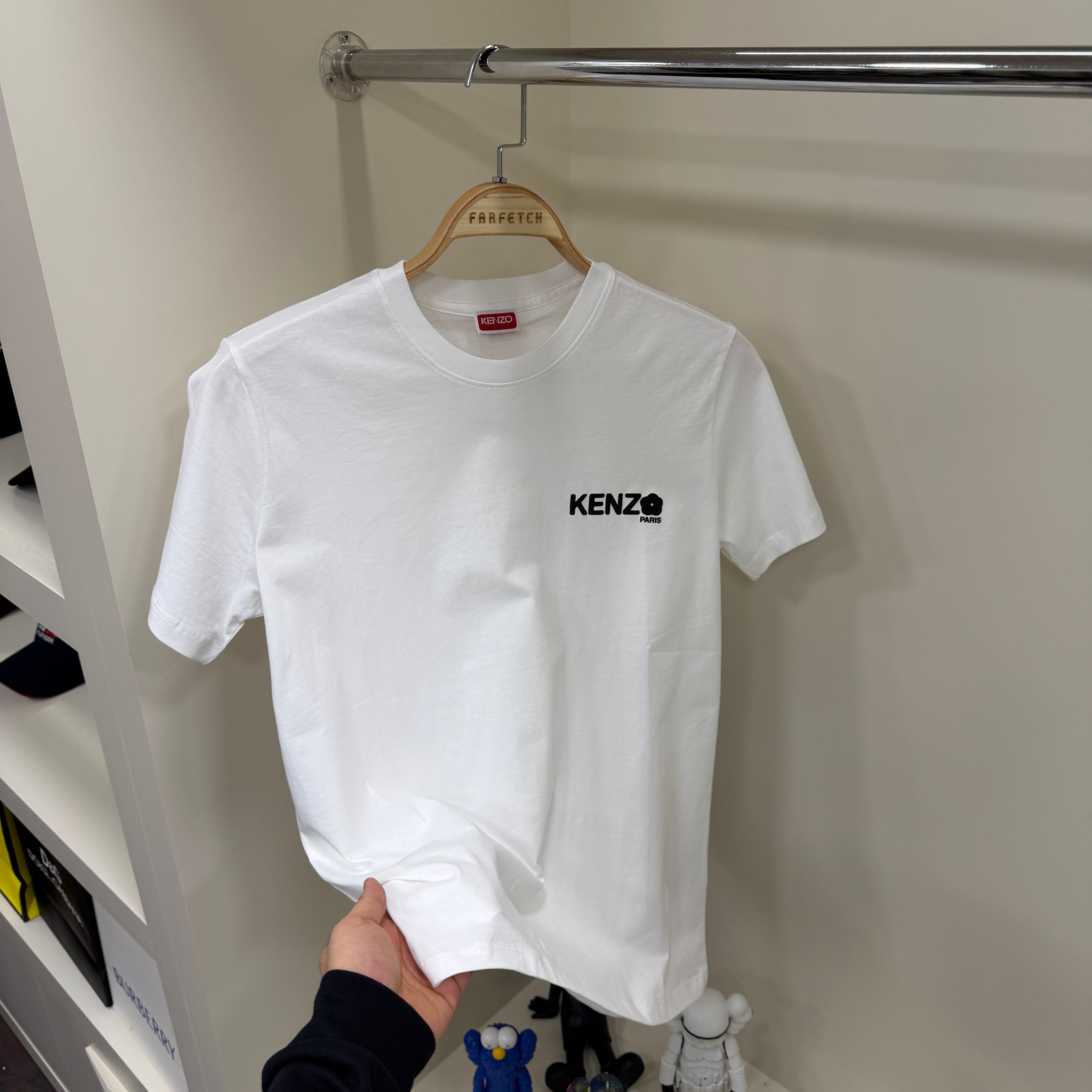 Kenzo Göğüs Detay Beyaz T-Shirt