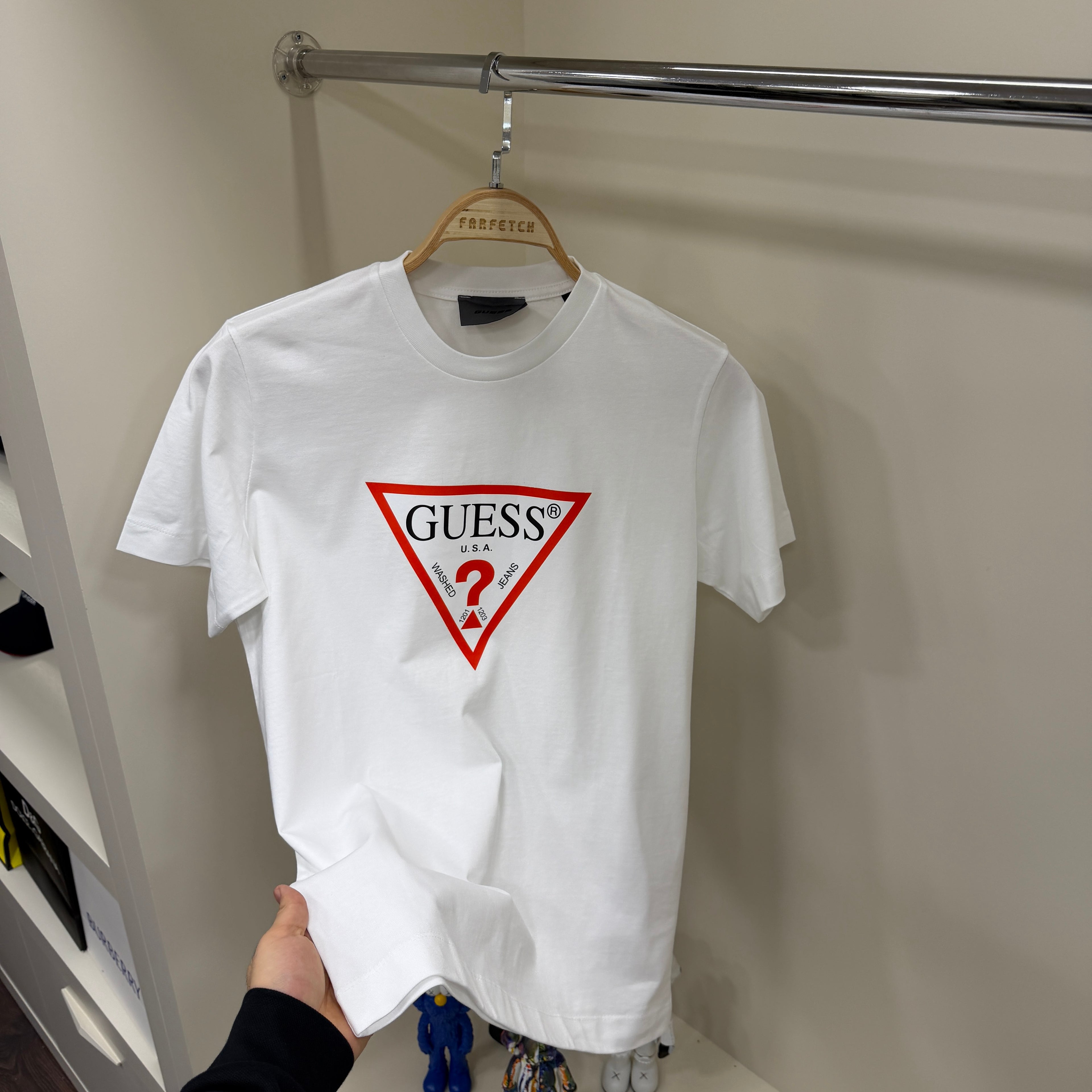 Guess Original Baskı Beyaz T-Shirt