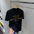 Versace Premıum Gold Baskı Siyah T-Shirt