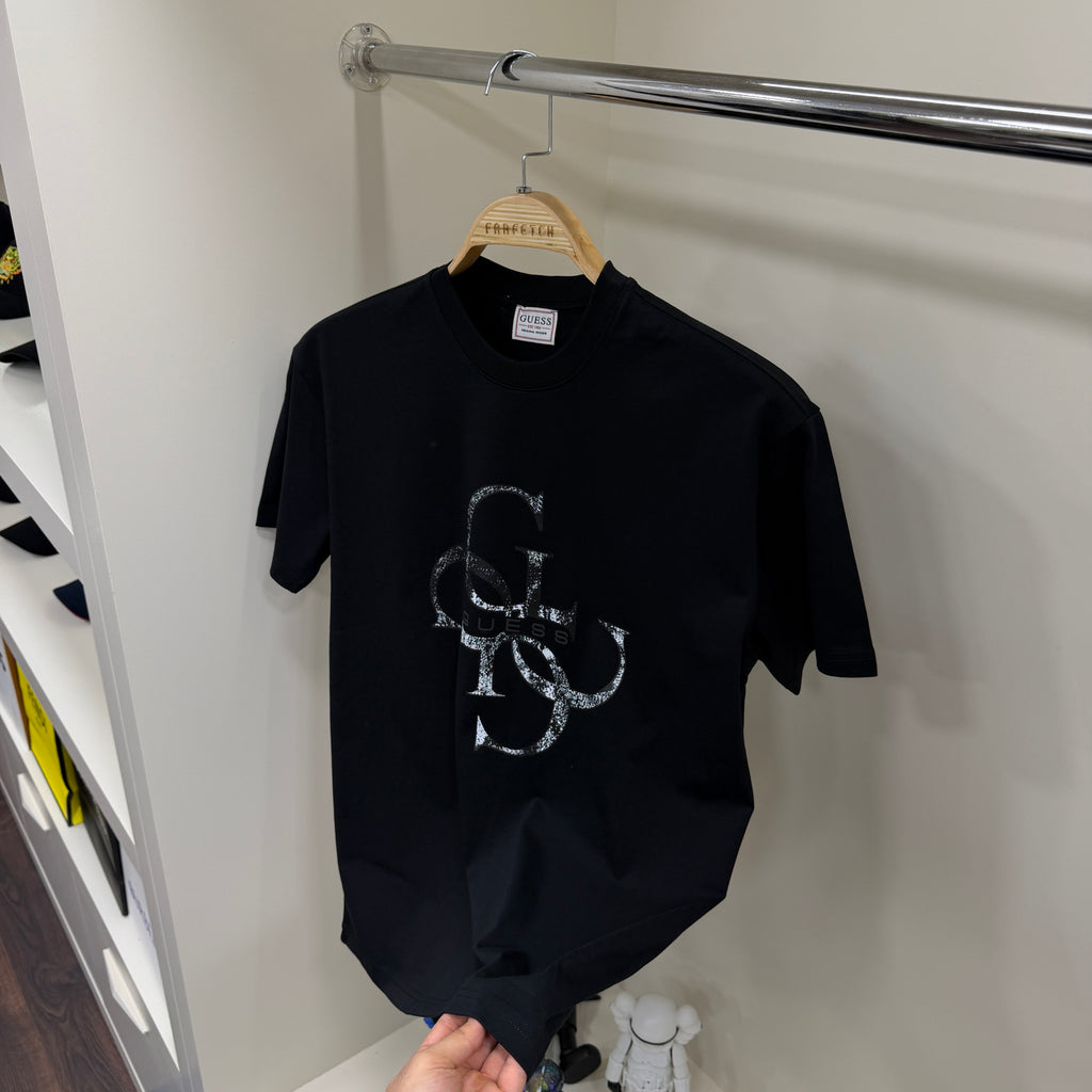Guess Baskı Siyah T-Shirt