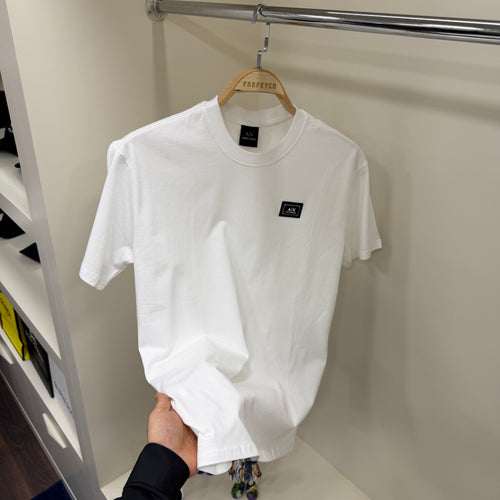 Armanı Exchange  Plaka Logo  Beyaz T-Shirt