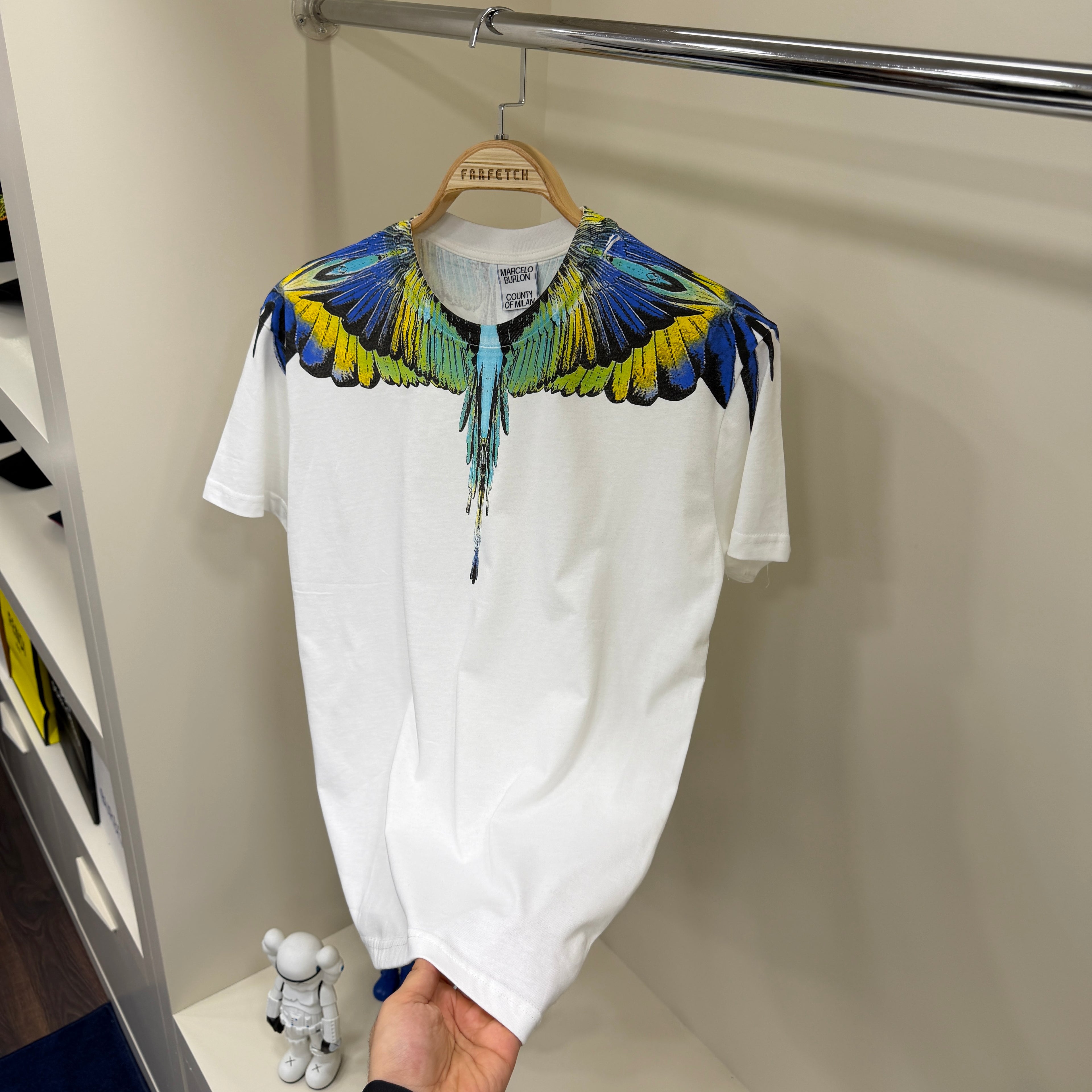 Marcelo Burlon Baskı  Beyaz T-Shirt
