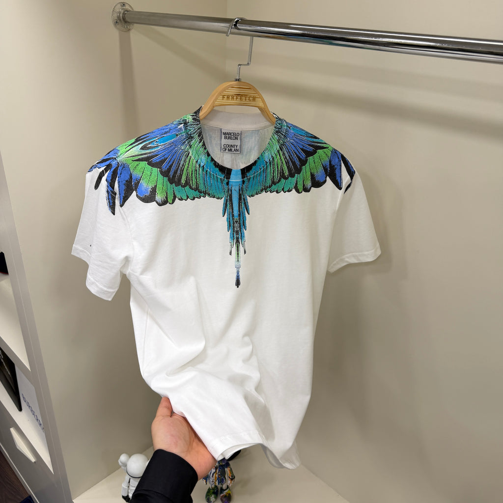 Marcelo Burlon Baskı  Beyaz T-Shirt