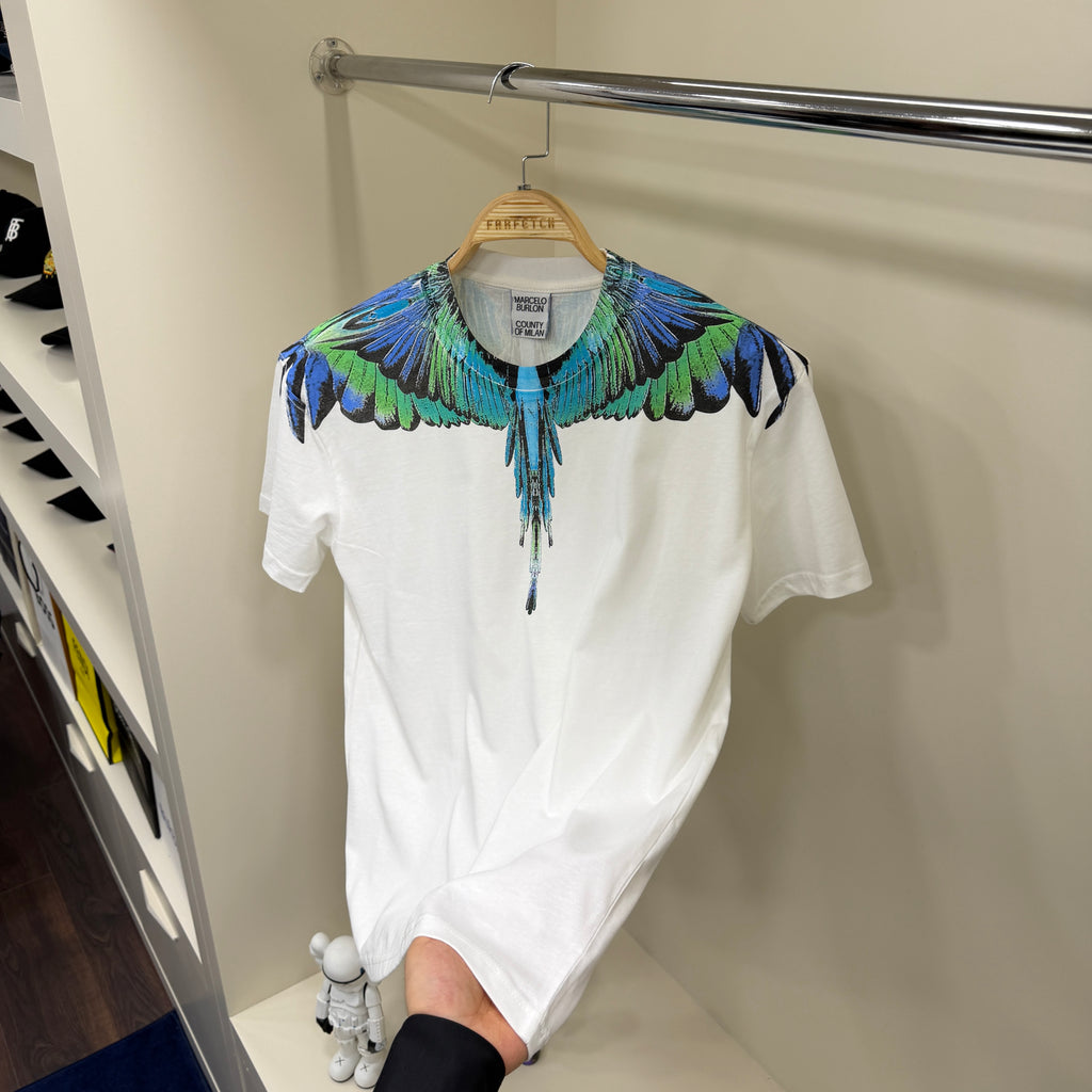 Marcelo Burlon Baskı  Beyaz T-Shirt