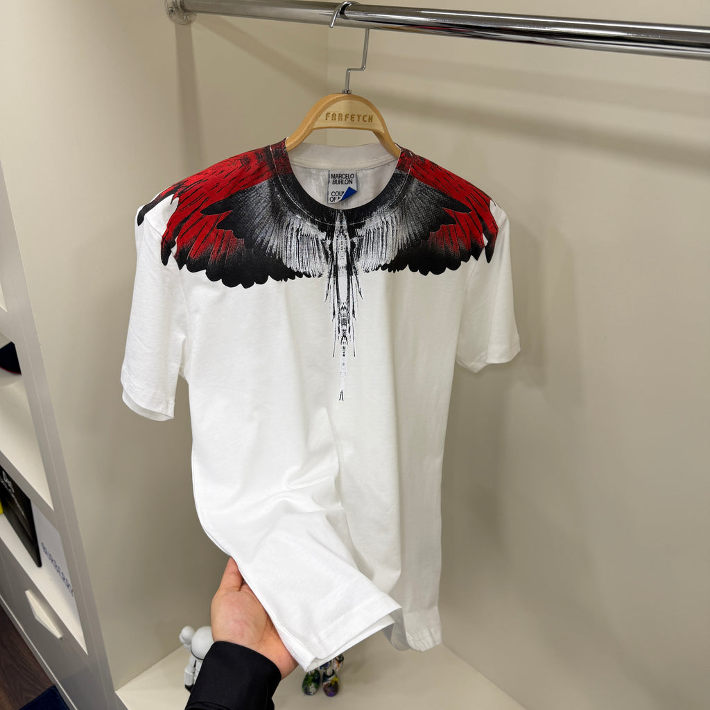 Marcelo Burlon  Baskı Beyaz T-Shirt