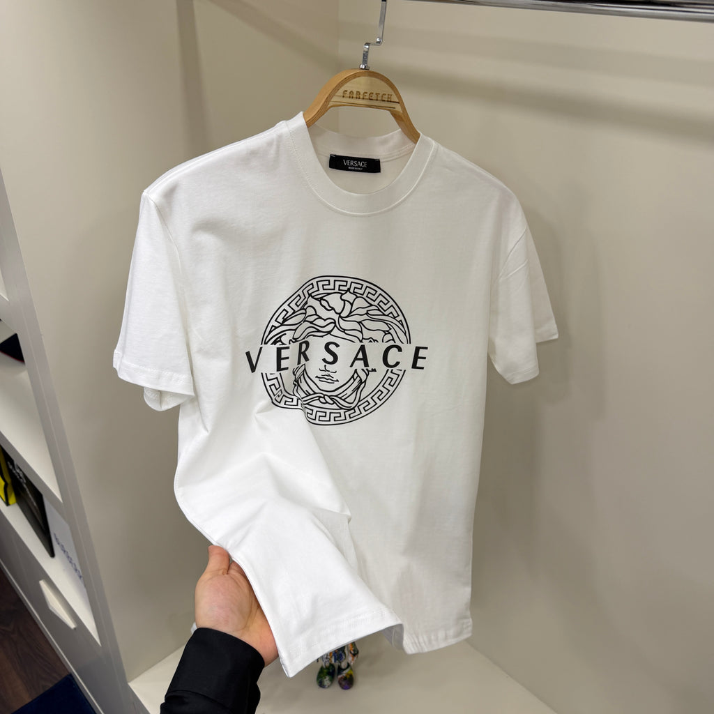 Versace  Baskı Beyaz T-Shirt