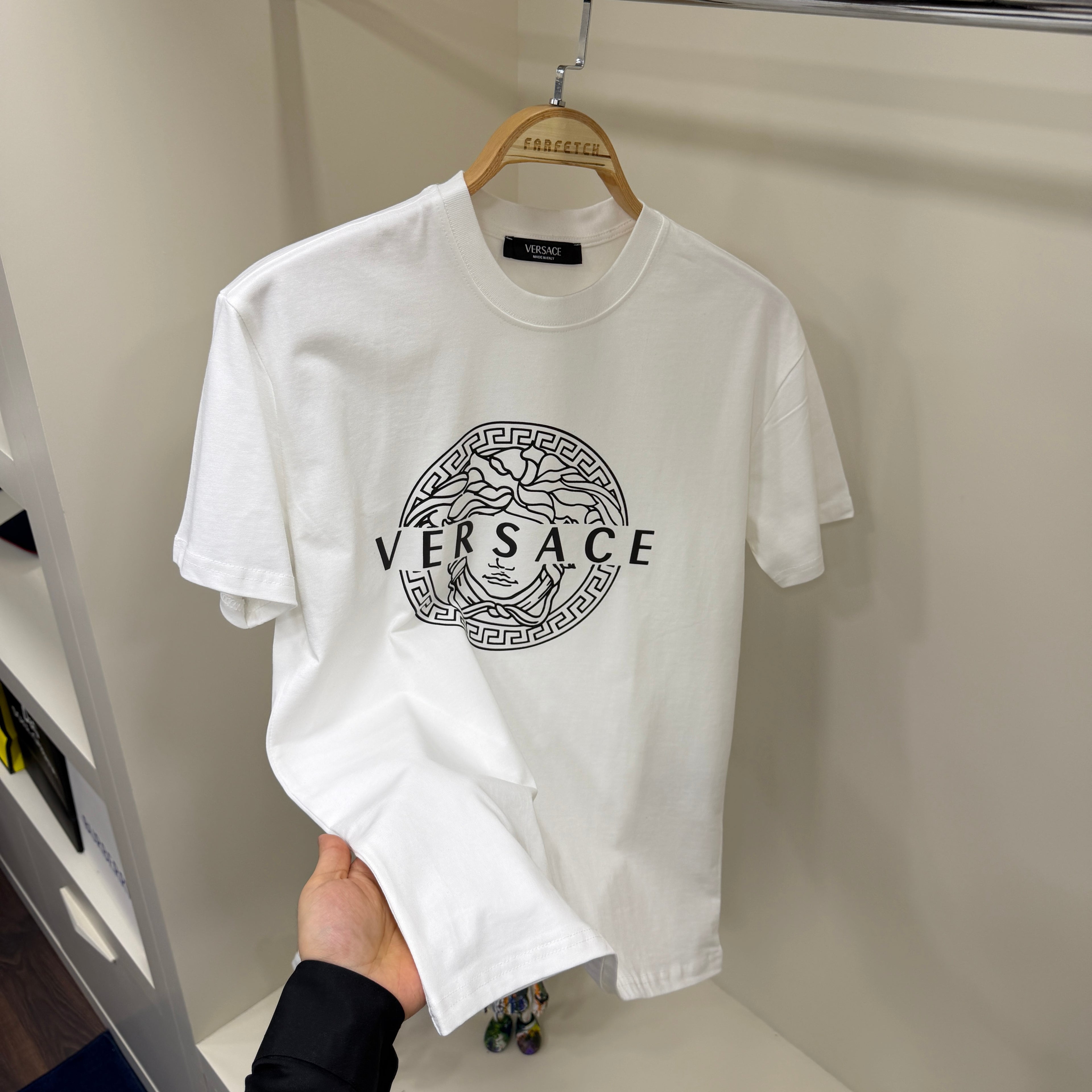 Versace  Baskı Beyaz T-Shirt