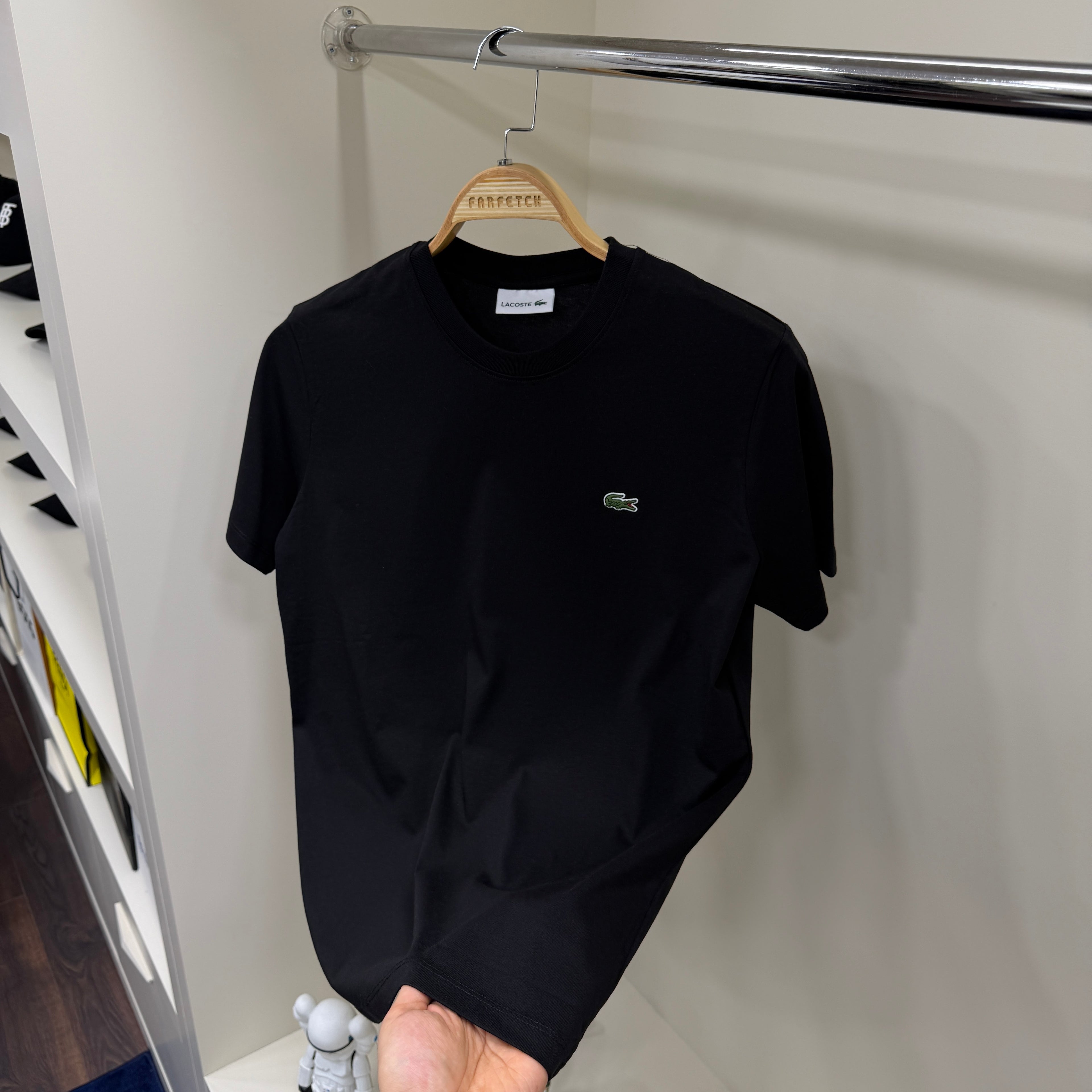 Lacoste Nakış Logo Siyah  T-Shirt
