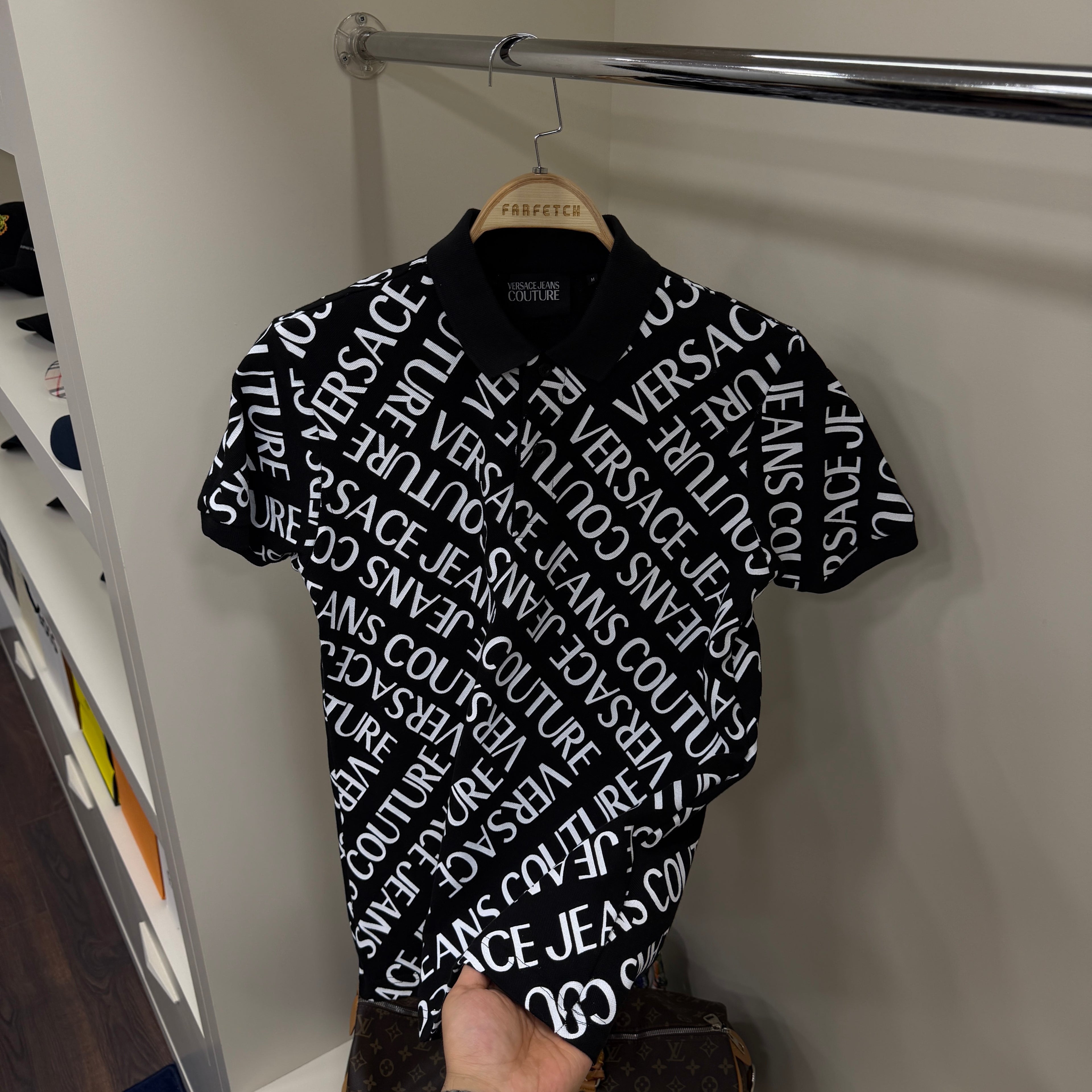 Versace Couture Siyah Polo Yaka Tshirt
