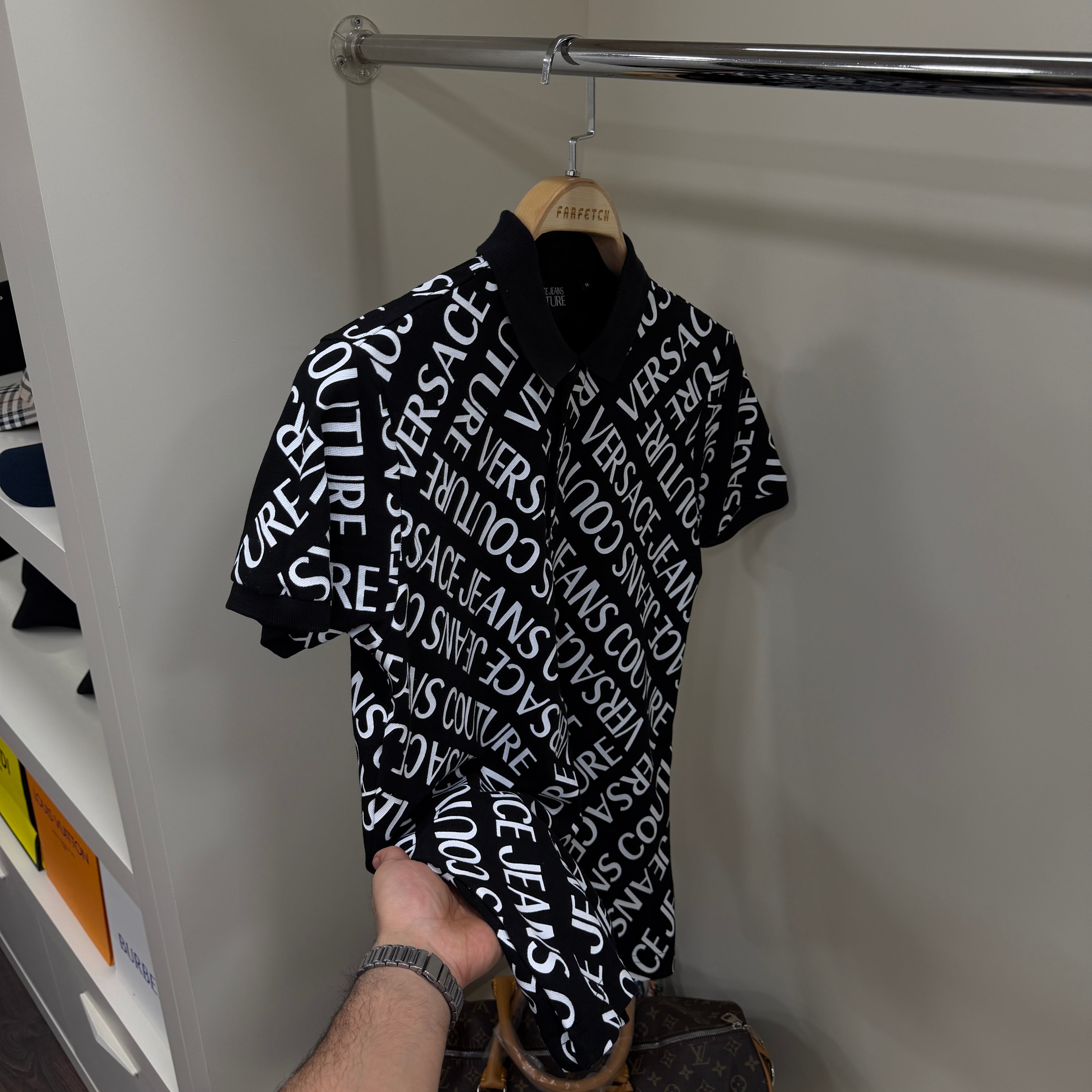 Versace Couture Siyah Polo Yaka Tshirt