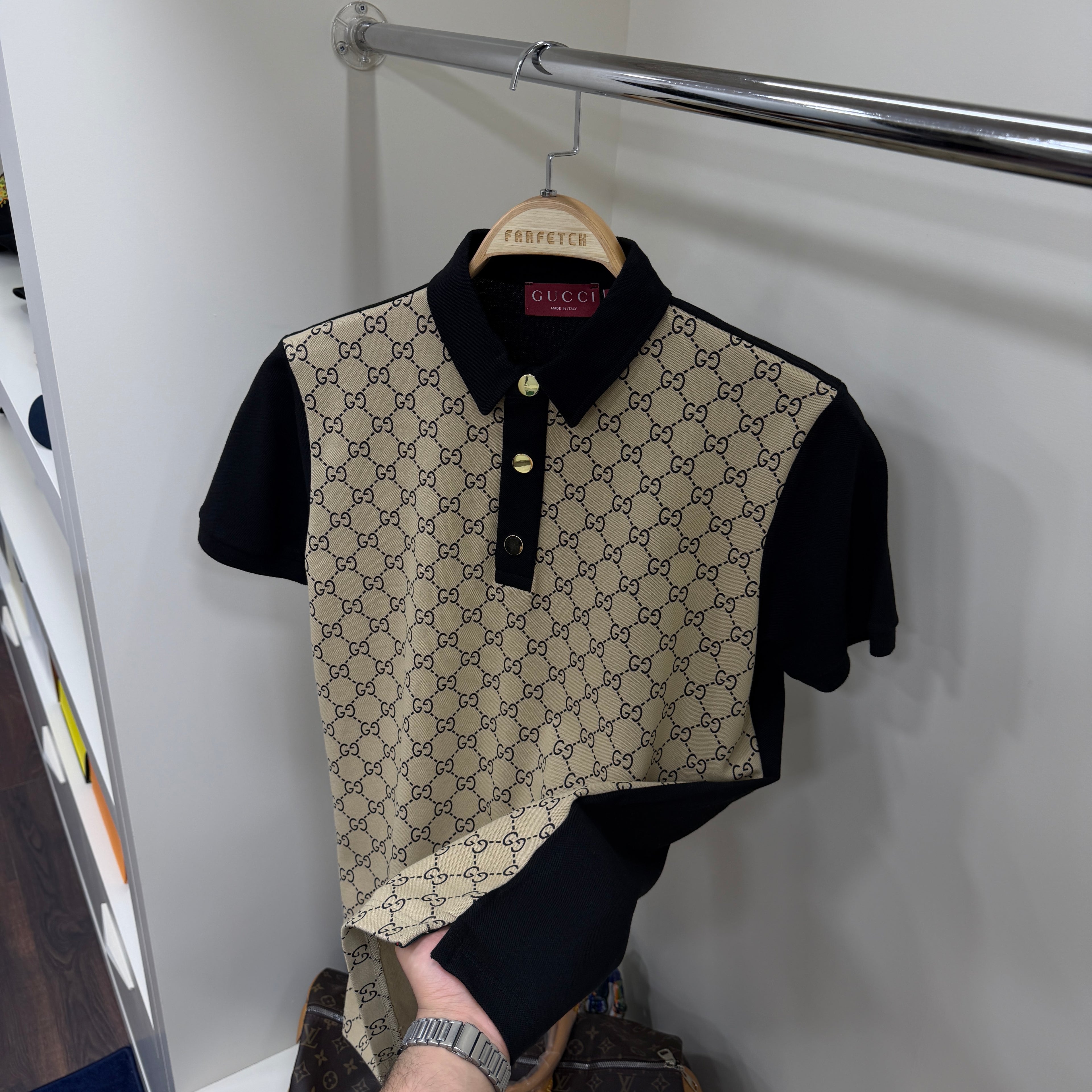 Gucci Siyah  Polo Yaka Tshirt