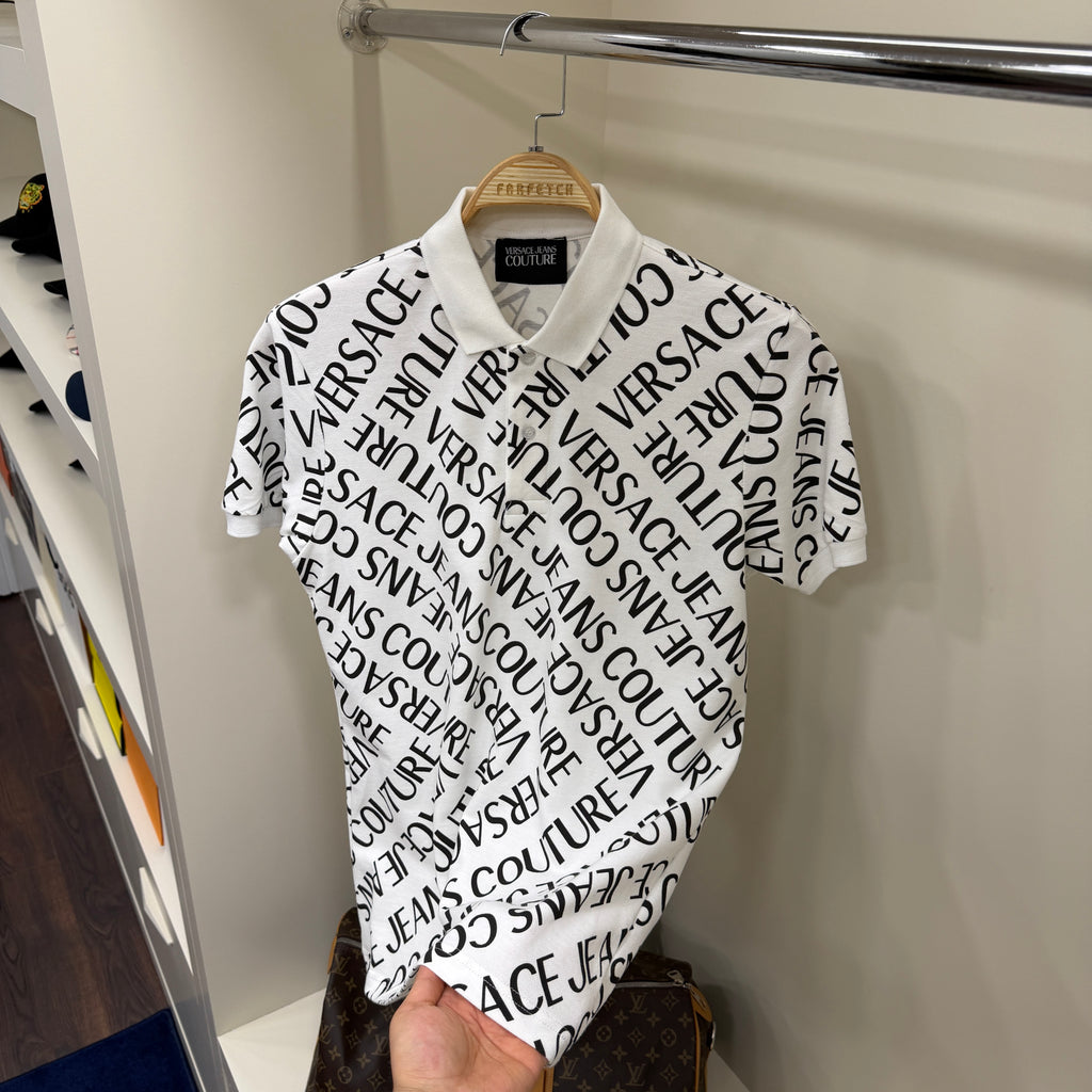 Versace Couture Beyaz Polo Yaka Tshirt
