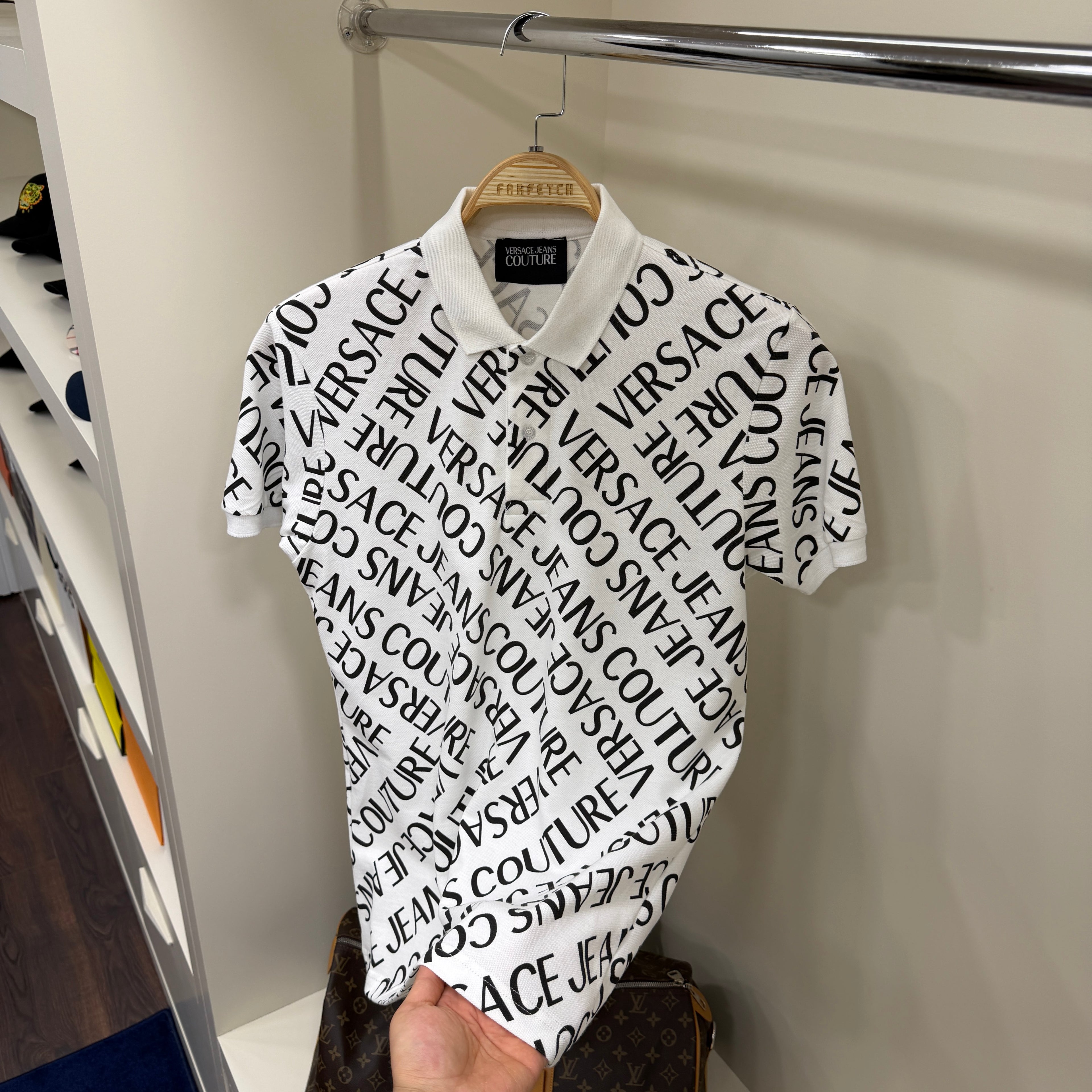 Versace Couture Beyaz Polo Yaka Tshirt