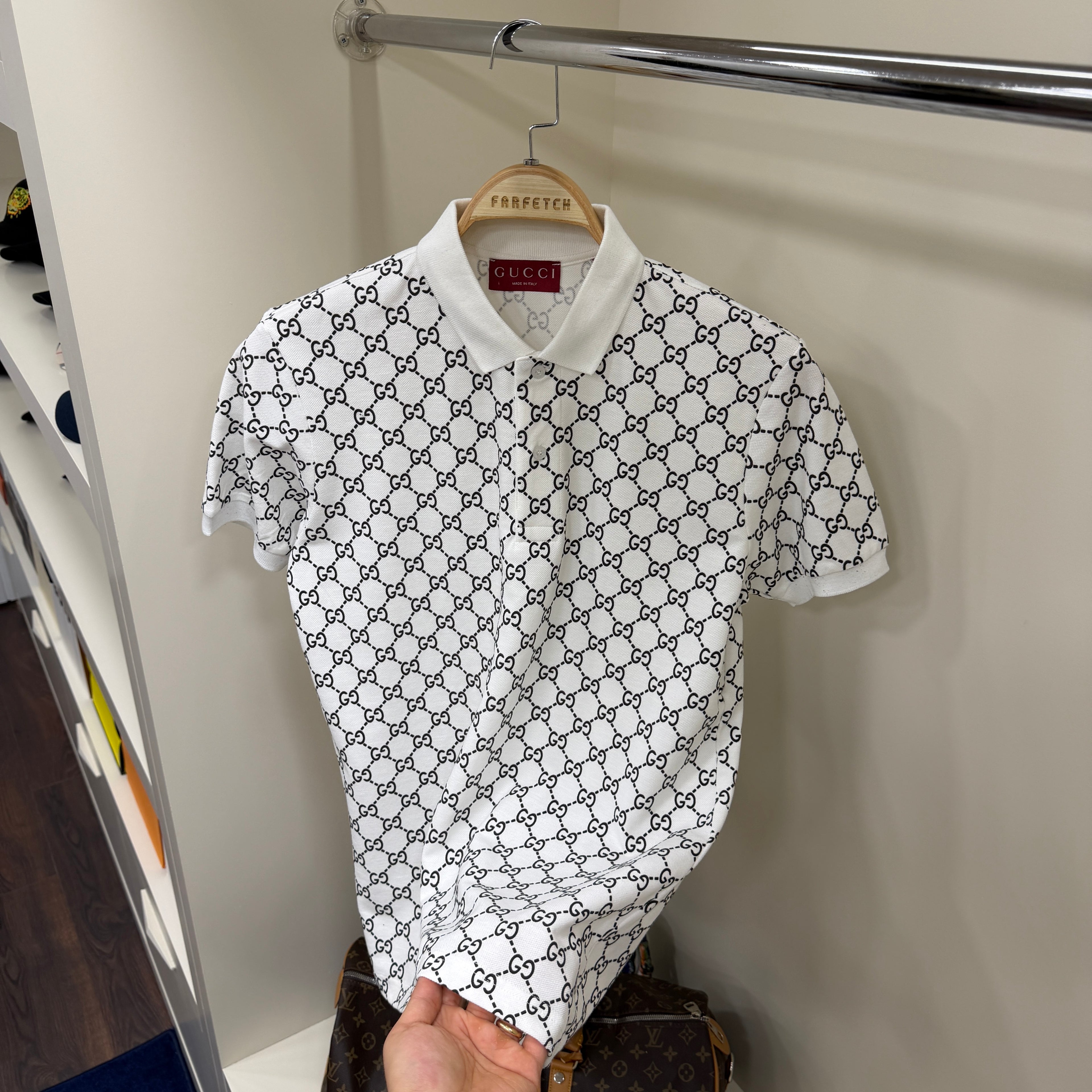 Gucci Beyaz Polo Yaka Tshirt