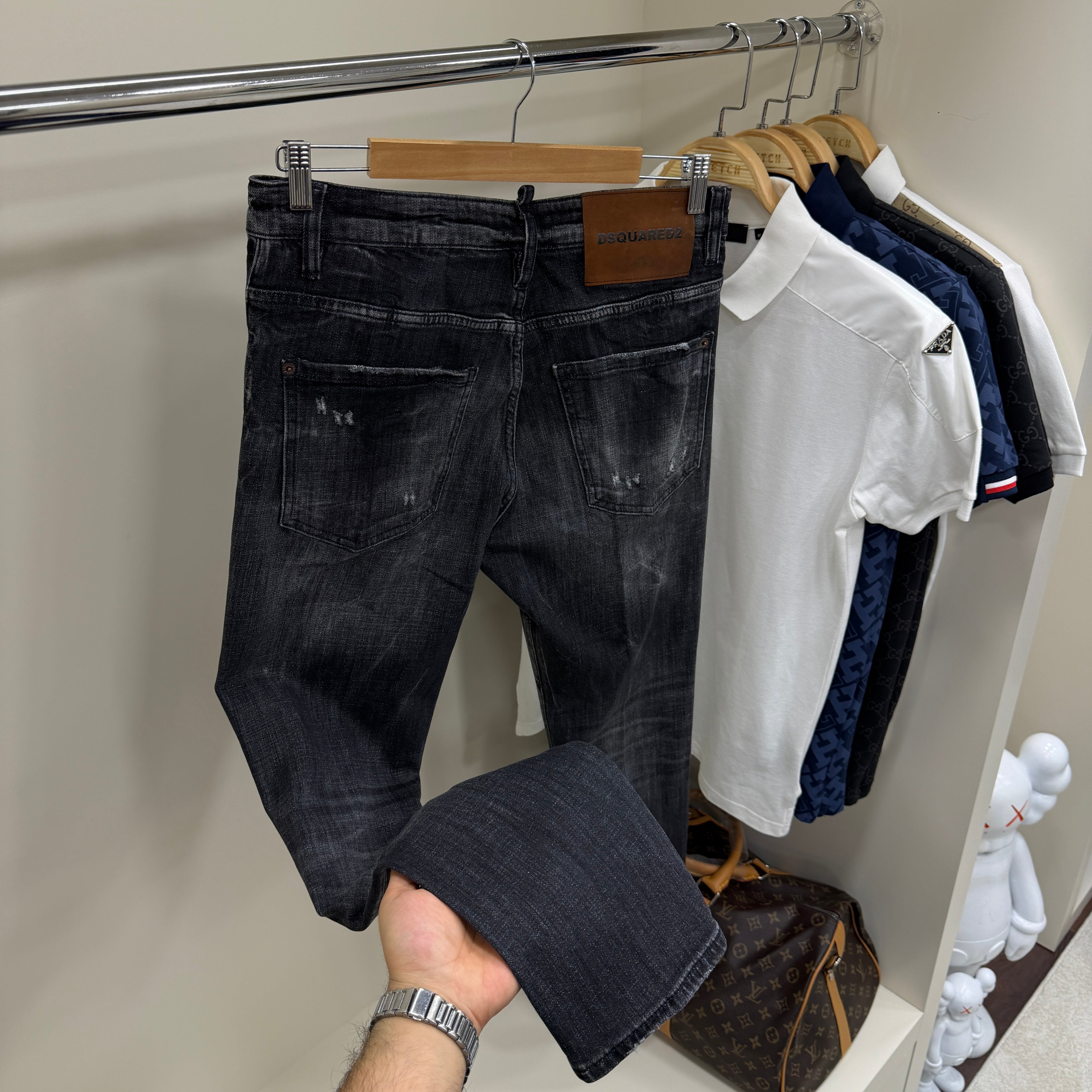 Dsquared Siyah Kot Pantolon