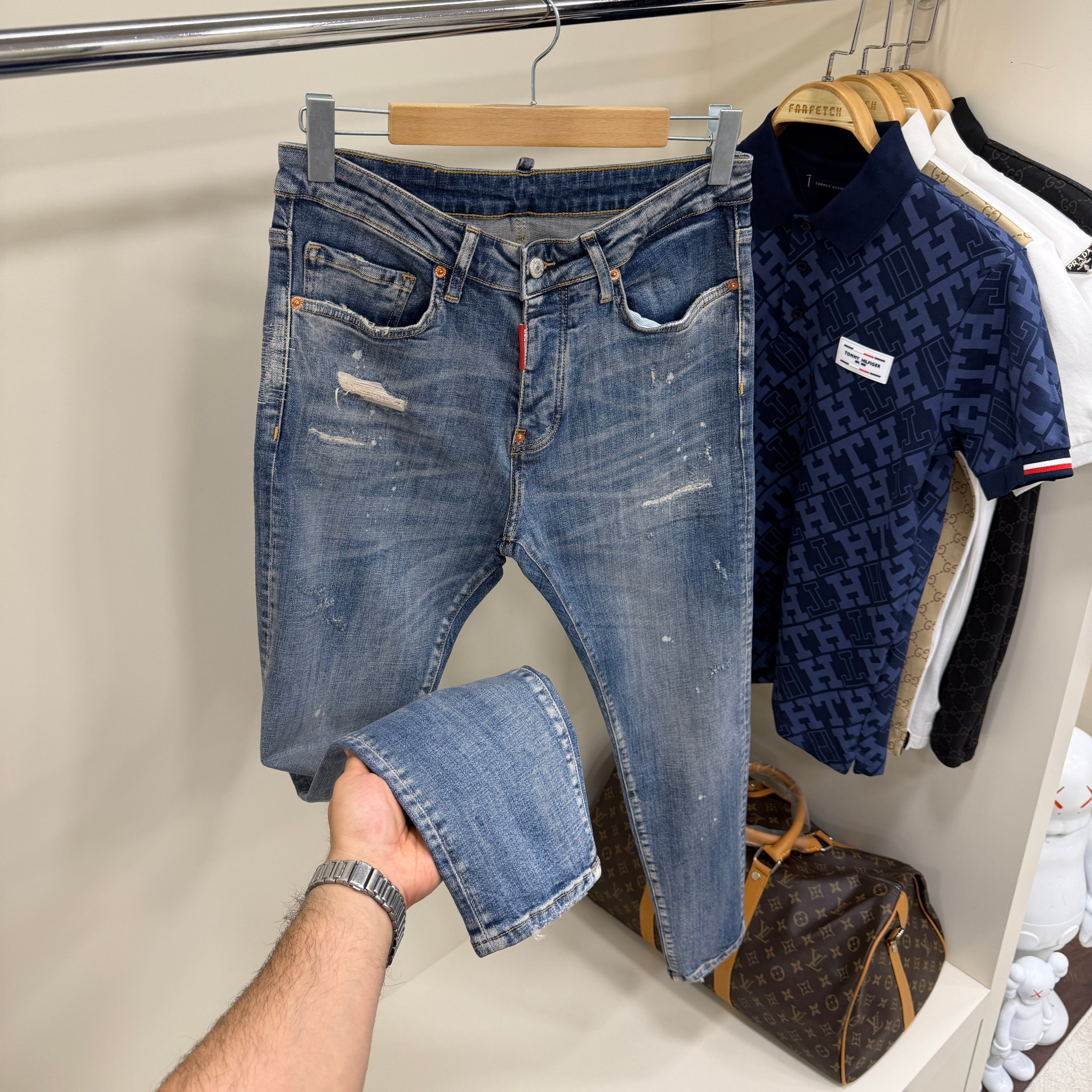 Dsquared Mavi  Kot Pantolon