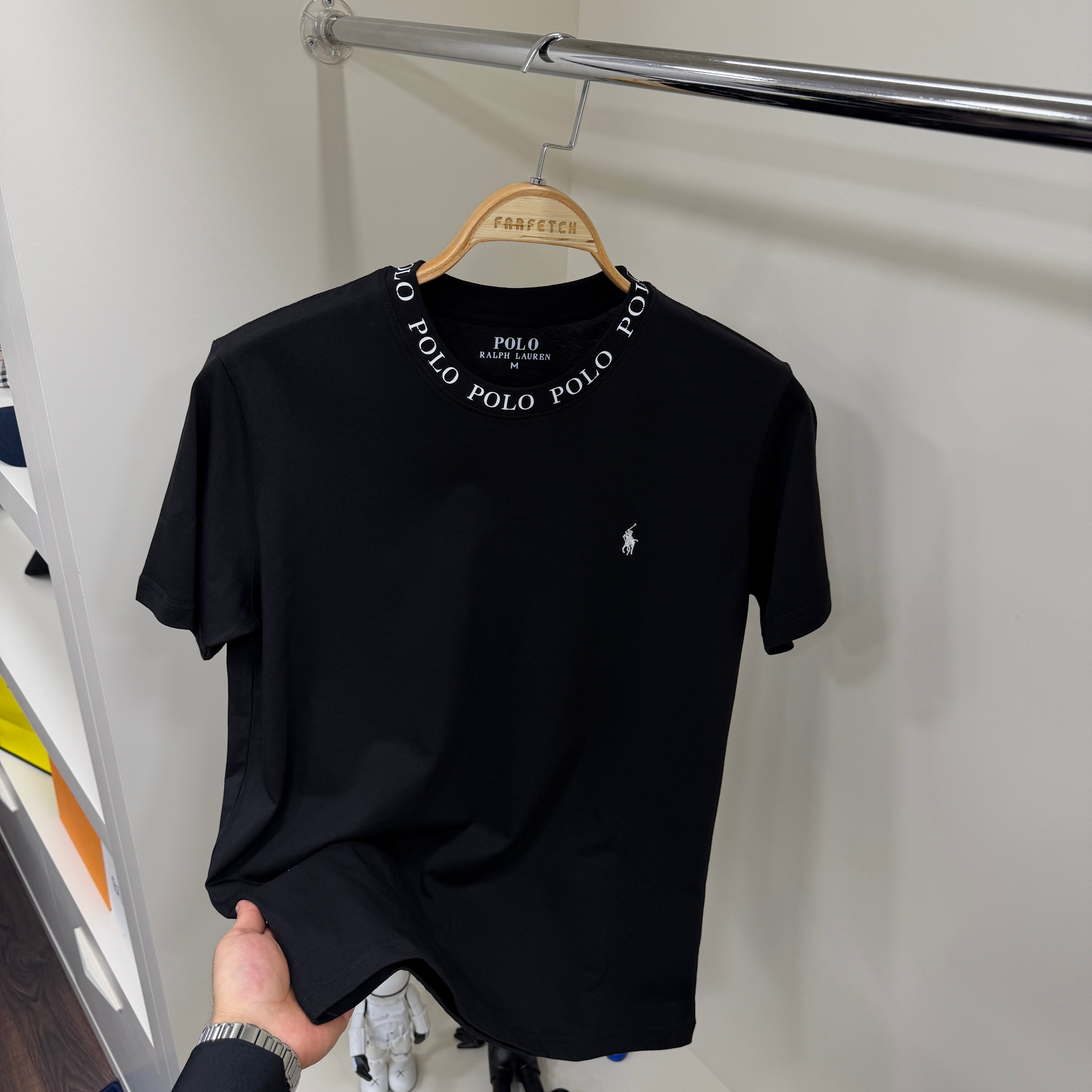 Polo Ralph Lauren Yaka Detay T-Shirt Siyah