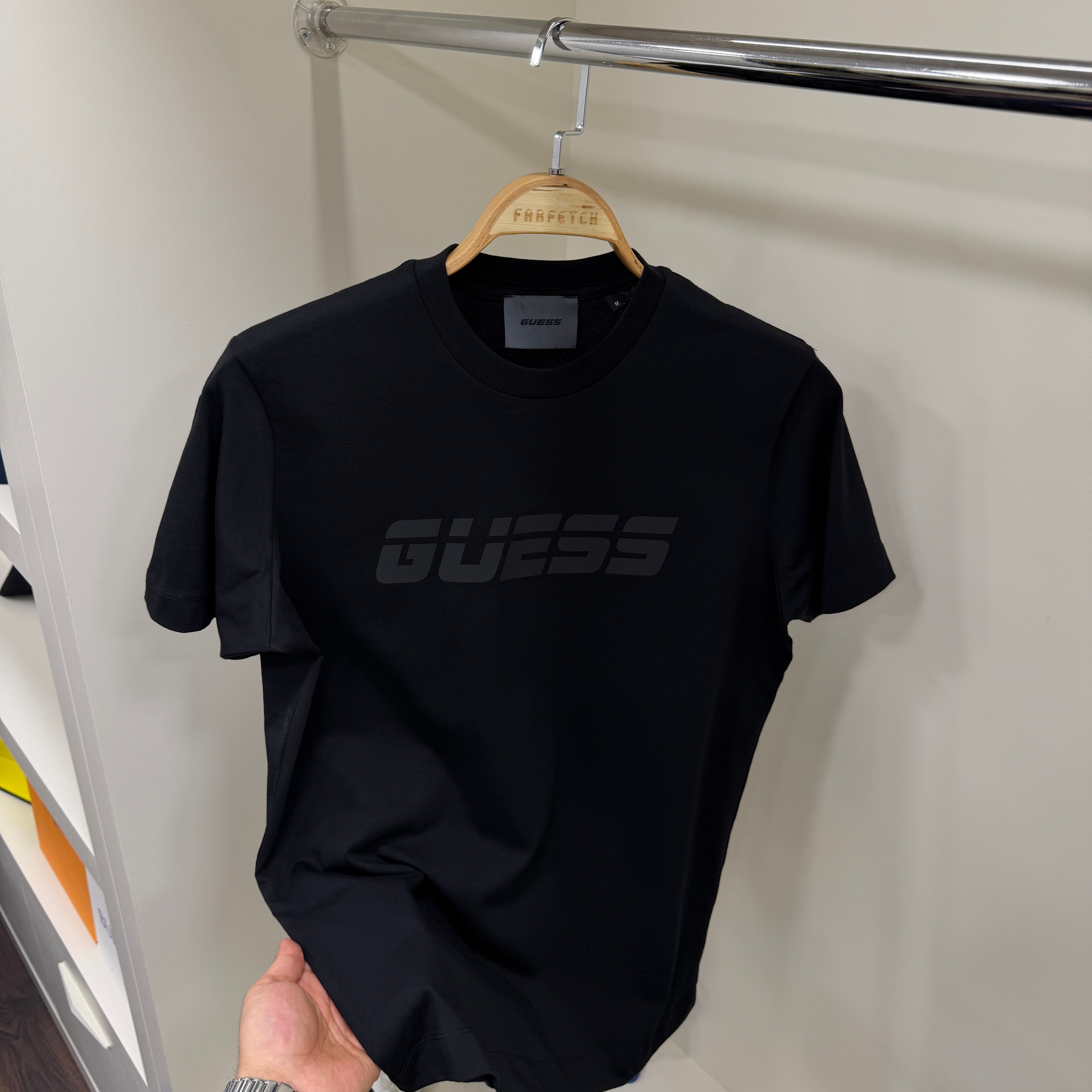 Guess Baskı  Siyah T-Shirt