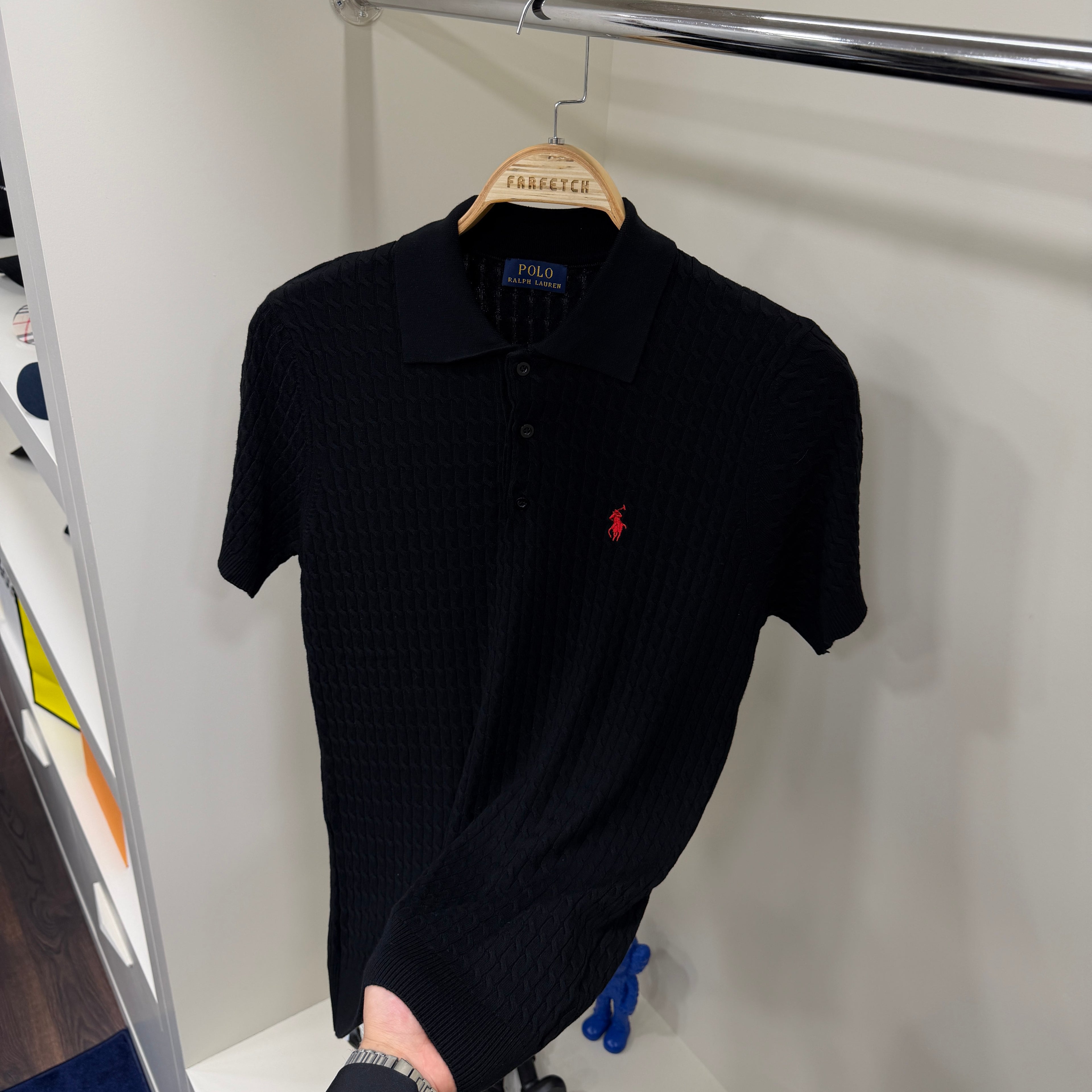 Polo Ralph Lauren Siyah Yakalı Örme Tshirt