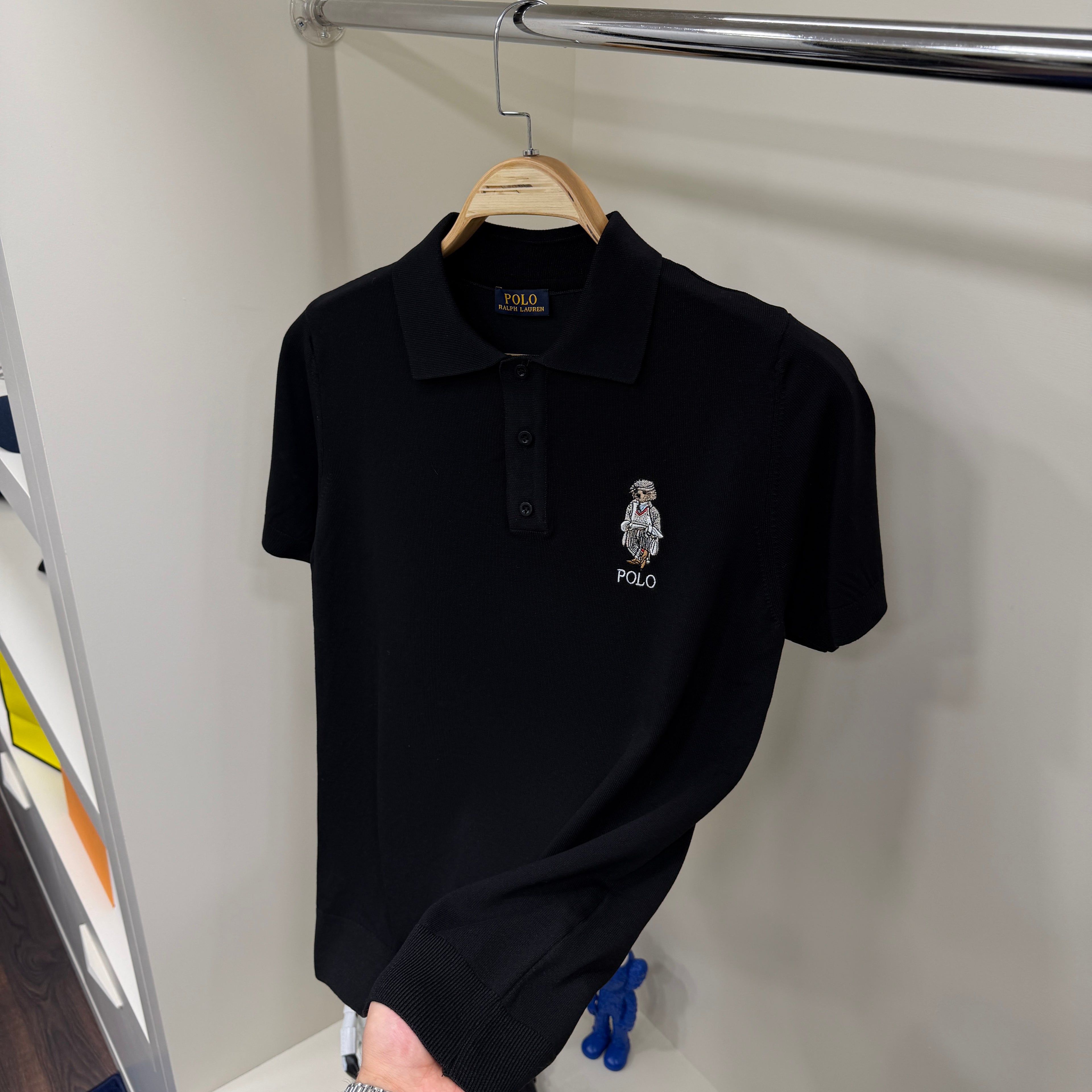Polo Ralph Lauren Siyah Yakalı Örme Tshirt