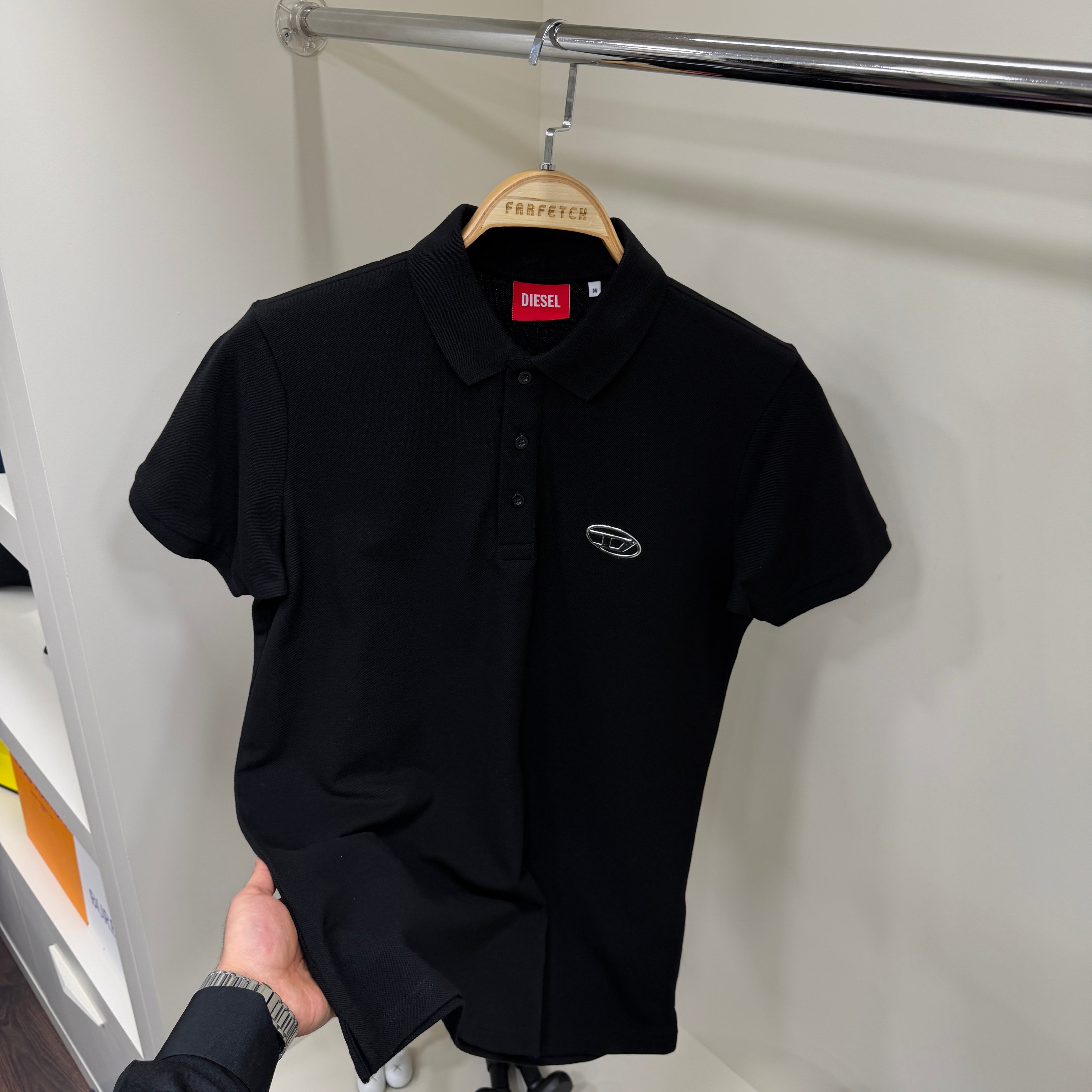 Dıesel Siyah Yakalı Polo Yaka Tshirt