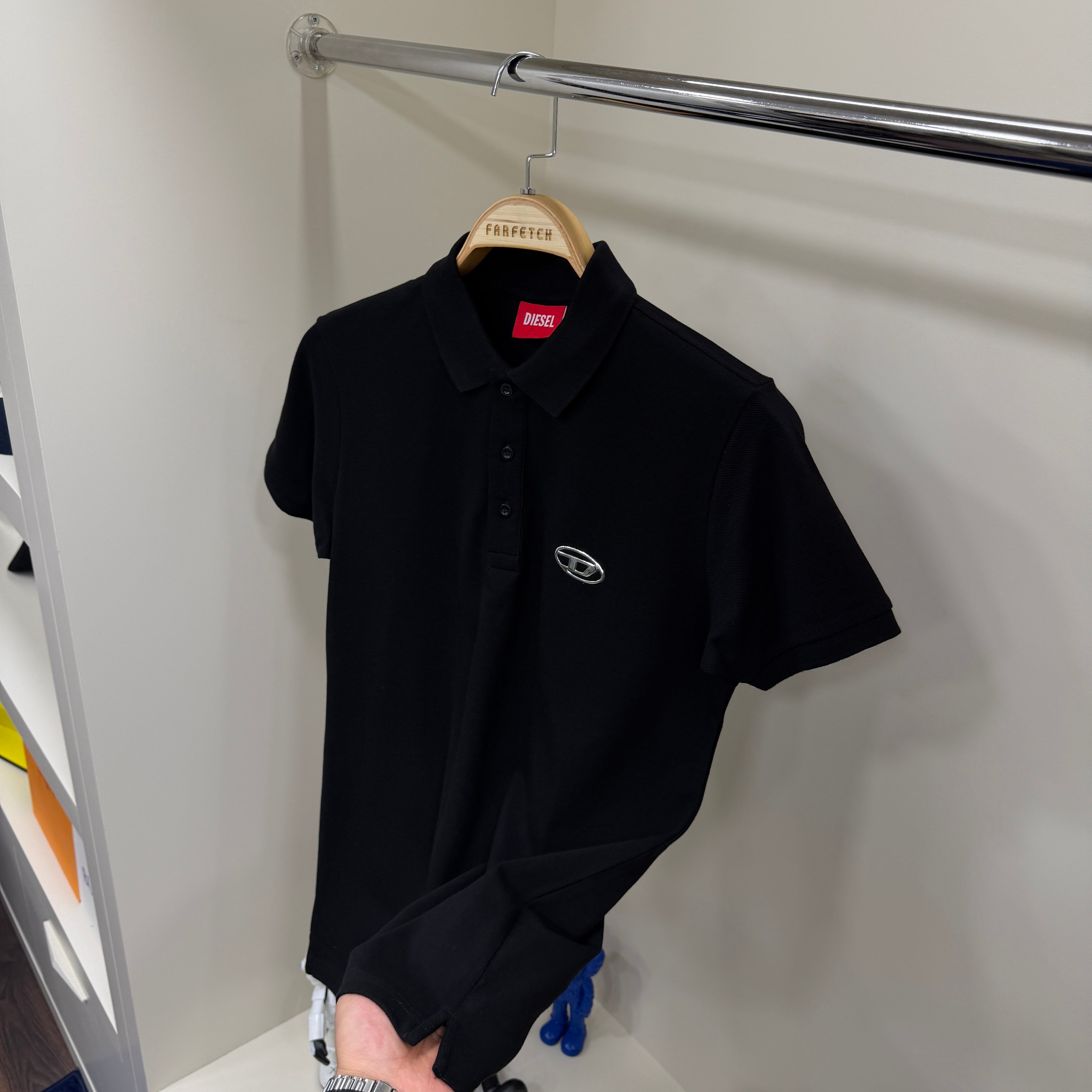 Dıesel Siyah Yakalı Polo Yaka Tshirt