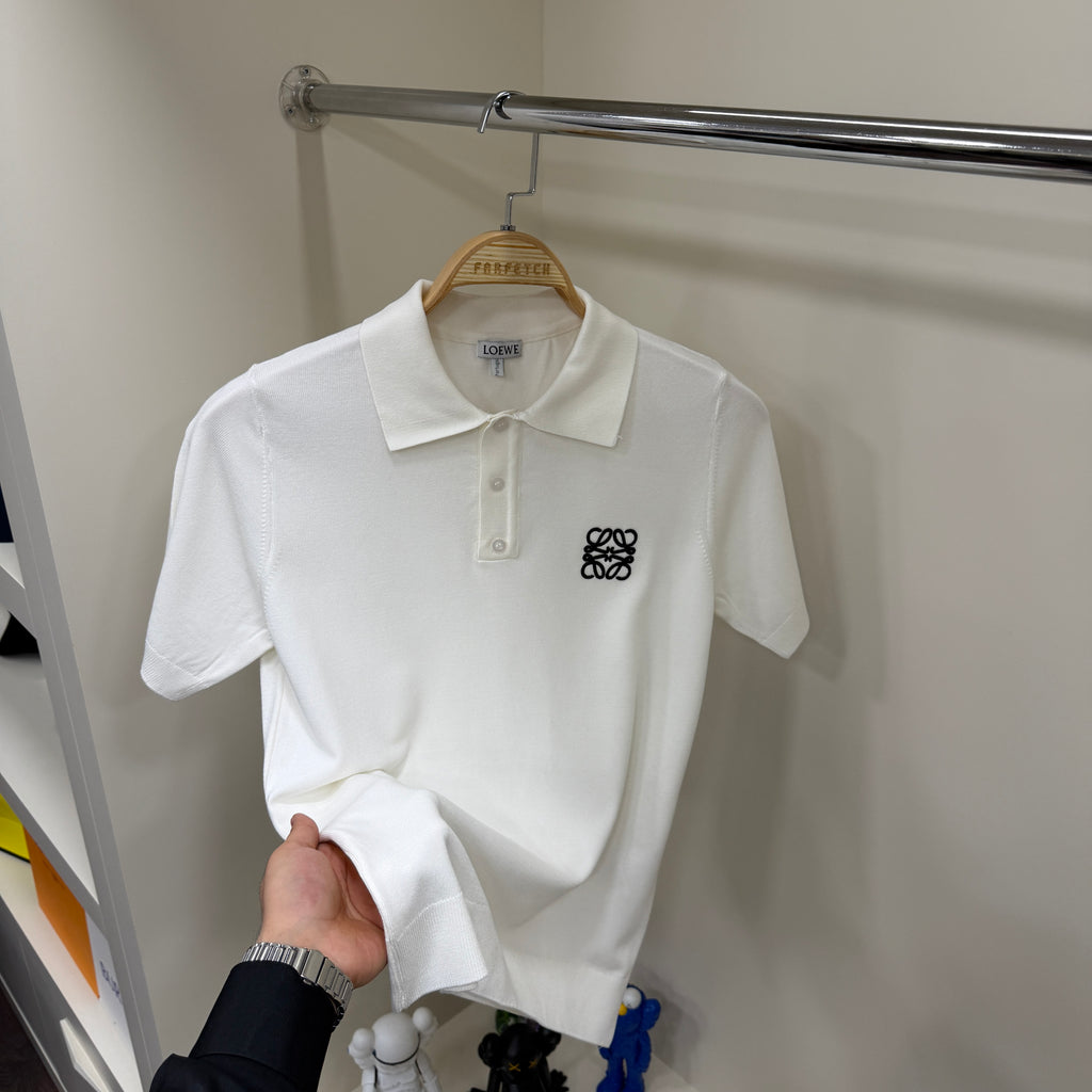 Loewe Beyaz Yakalı Örme Tshirt
