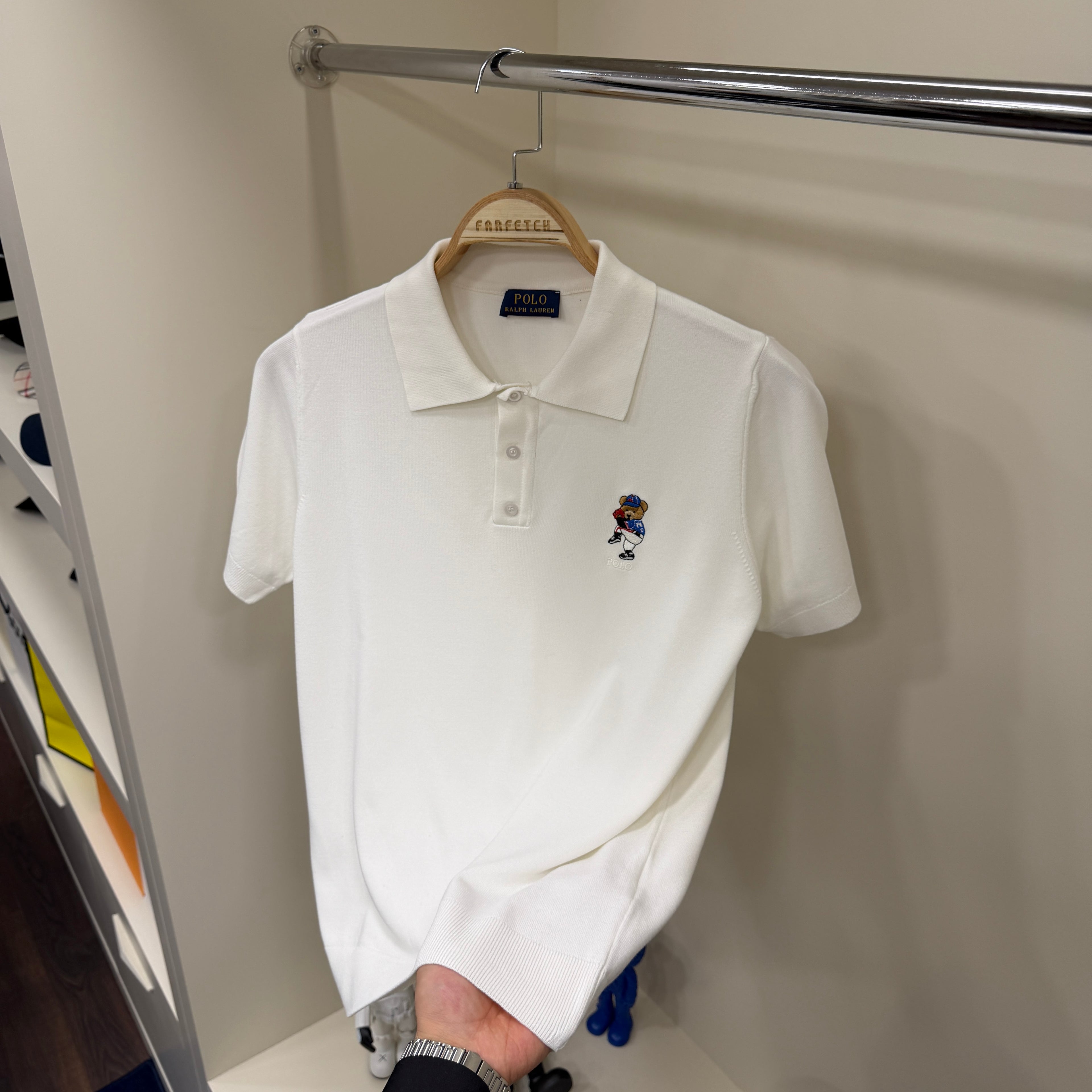 Polo Ralph Lauren Beyaz Yakalı Örme Tshirt