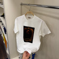 Hermes Flok Baskı Beyaz T-Shirt