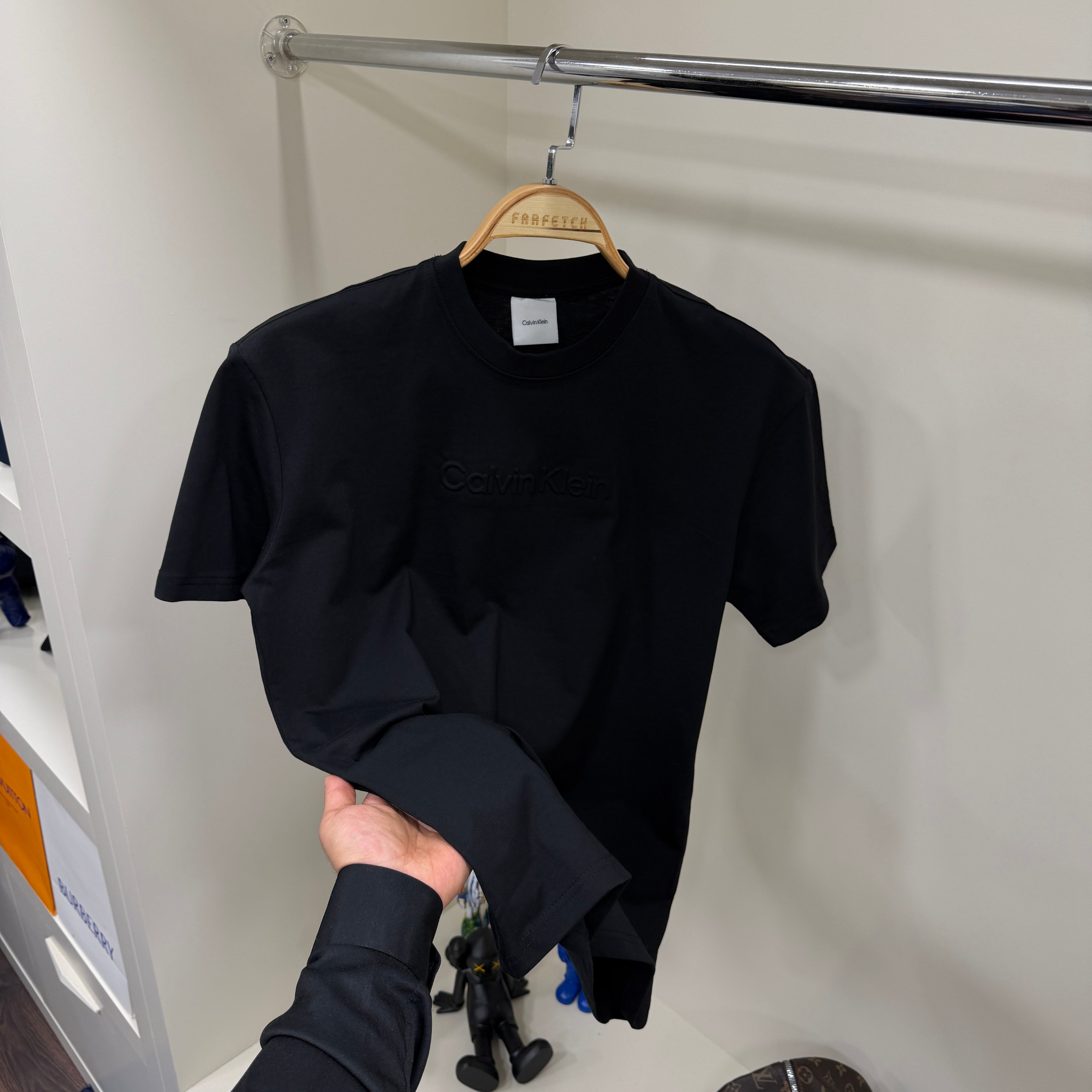 Calvin Klein Kabartma Logo Siyah T-Shirt