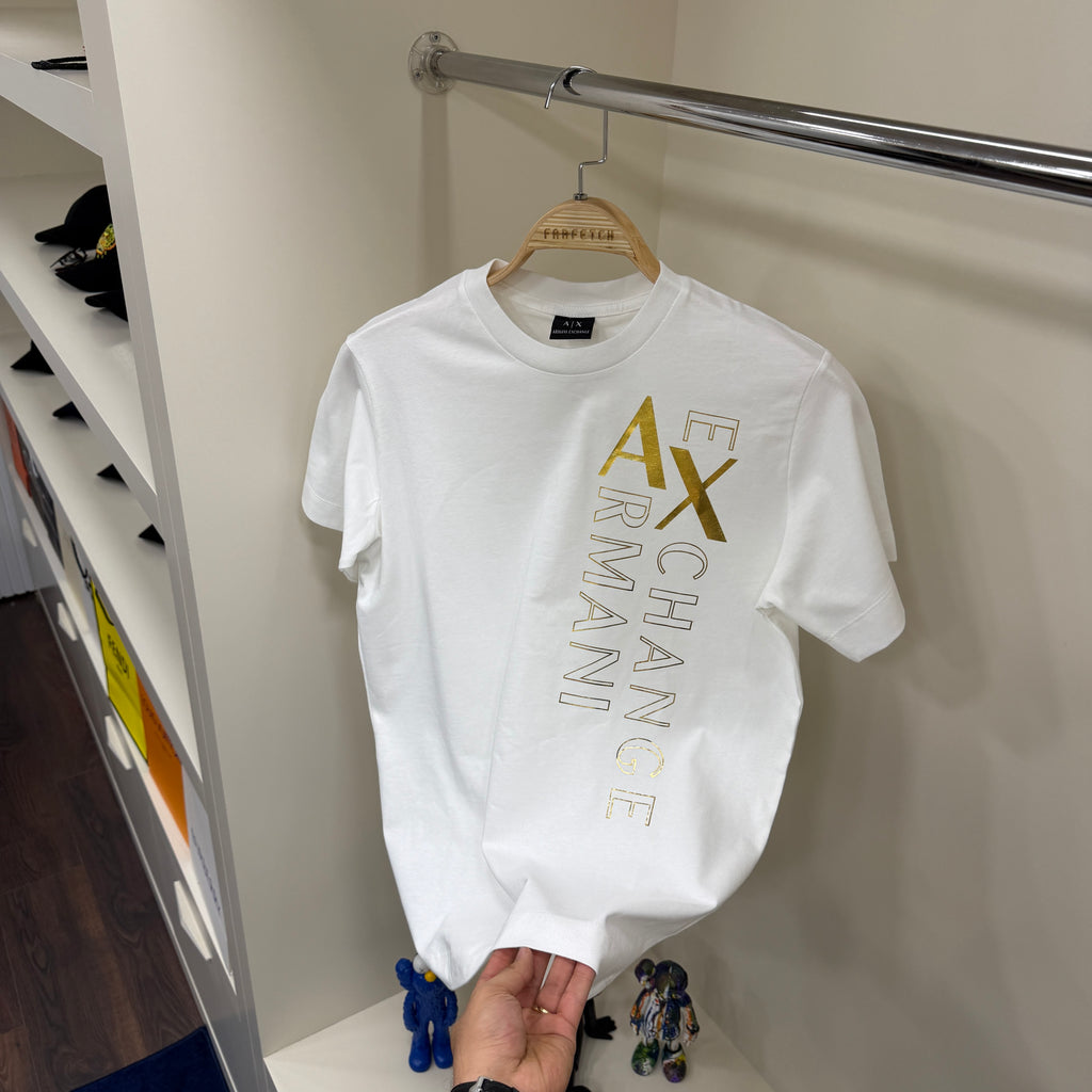 Armani Exchange Gold Beyaz T-Shirt