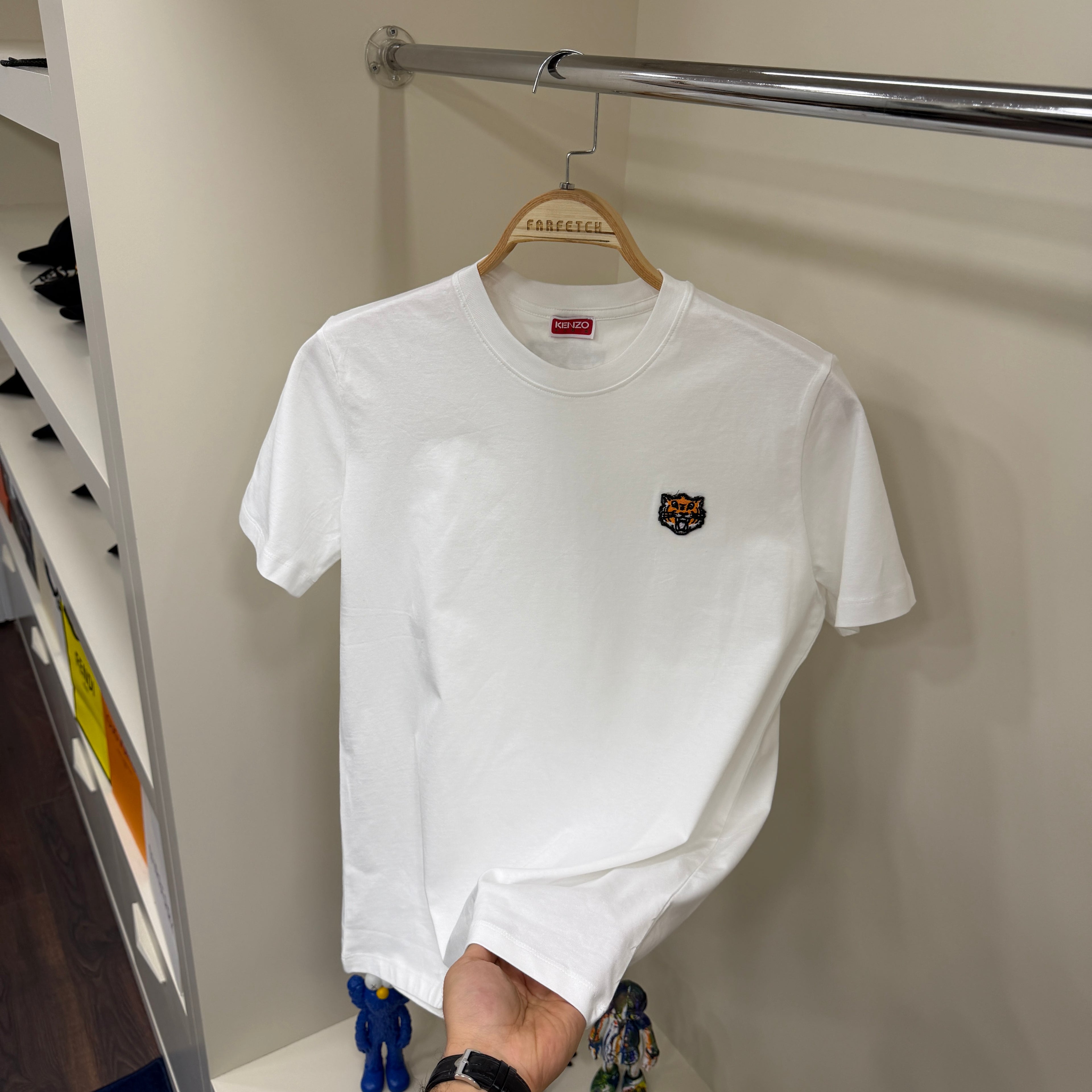 Kenzo Nakış Logo Beyaz T-Shirt