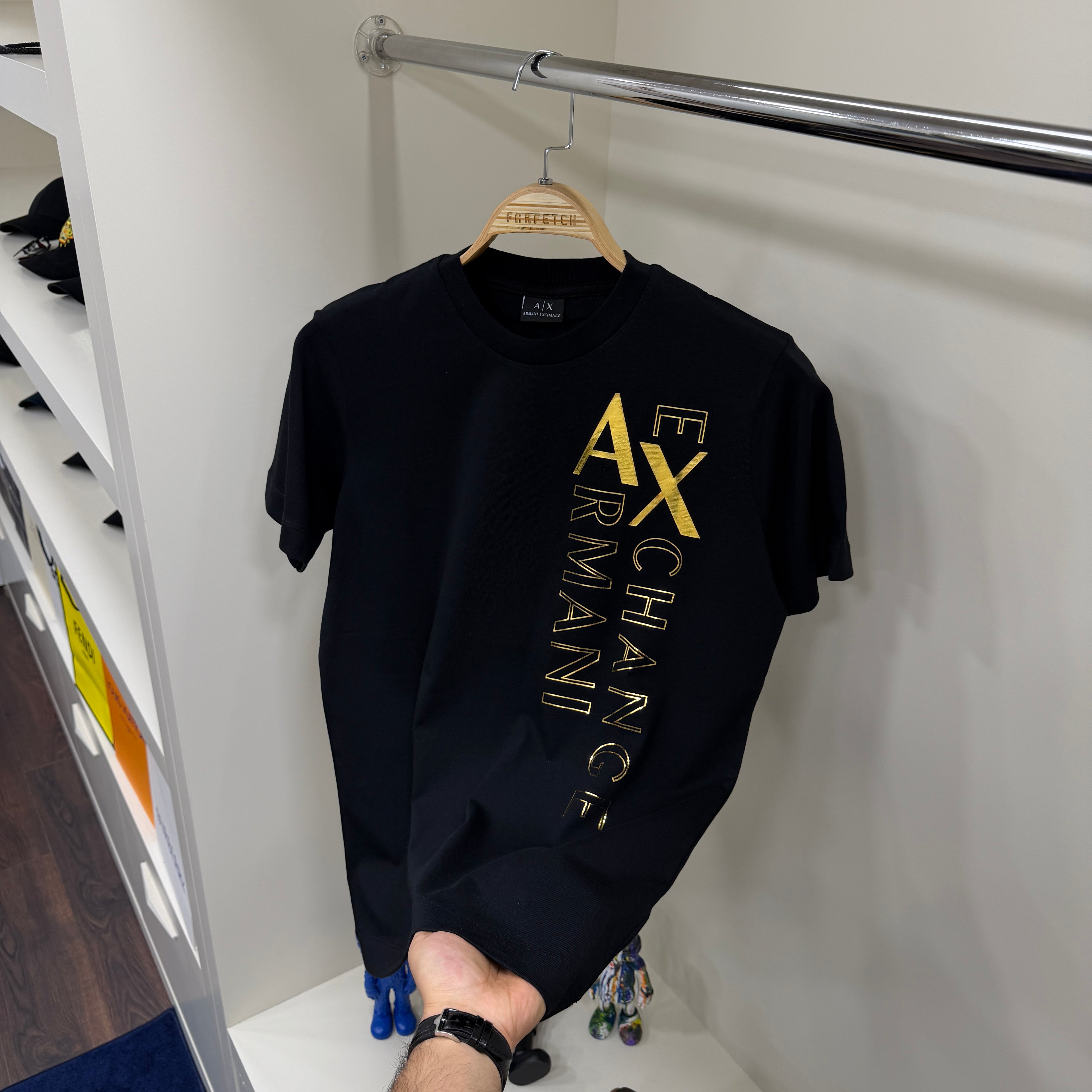 Armani Exchange Gold Siyah T-Shirt