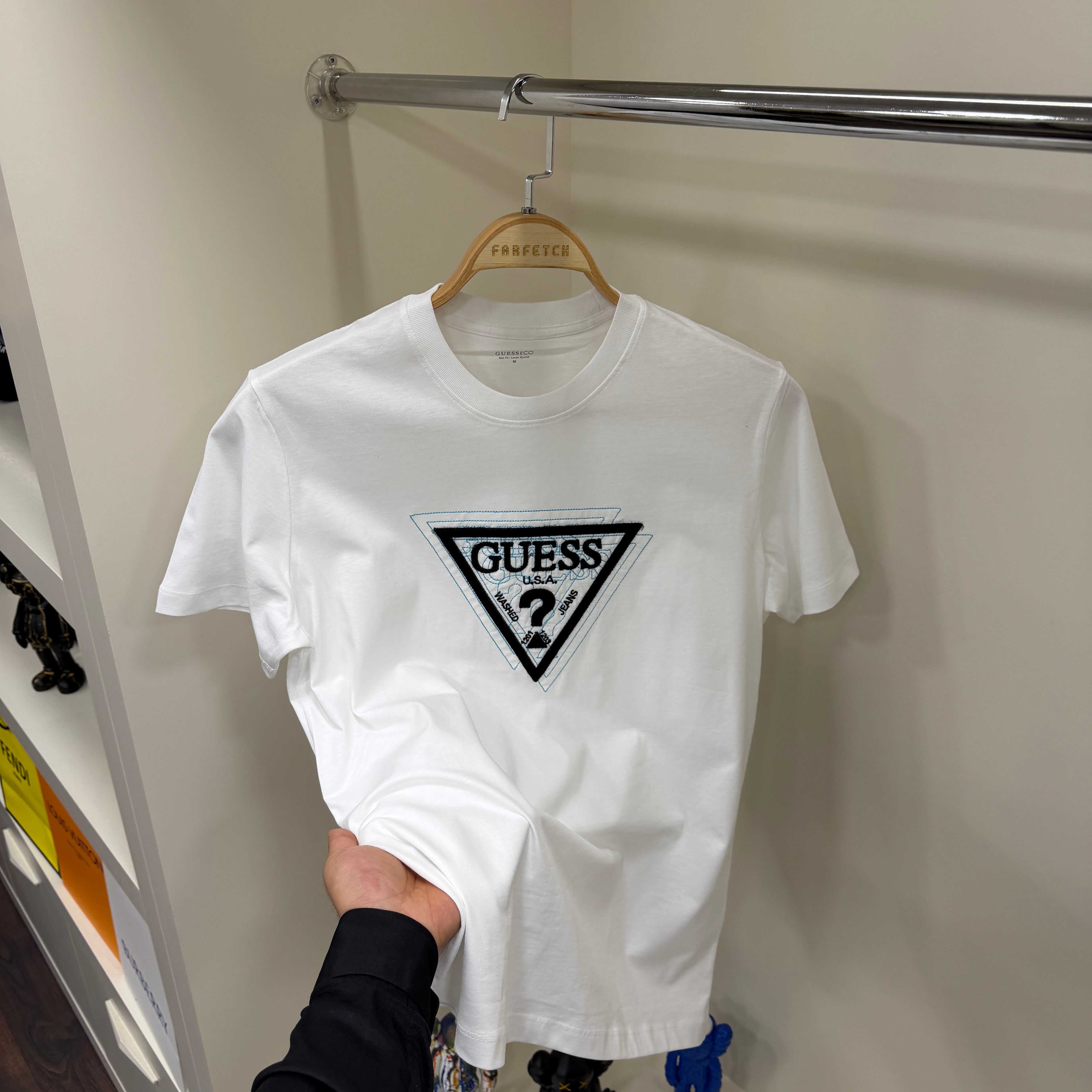 Guess Nakış Beyaz T-Shirt